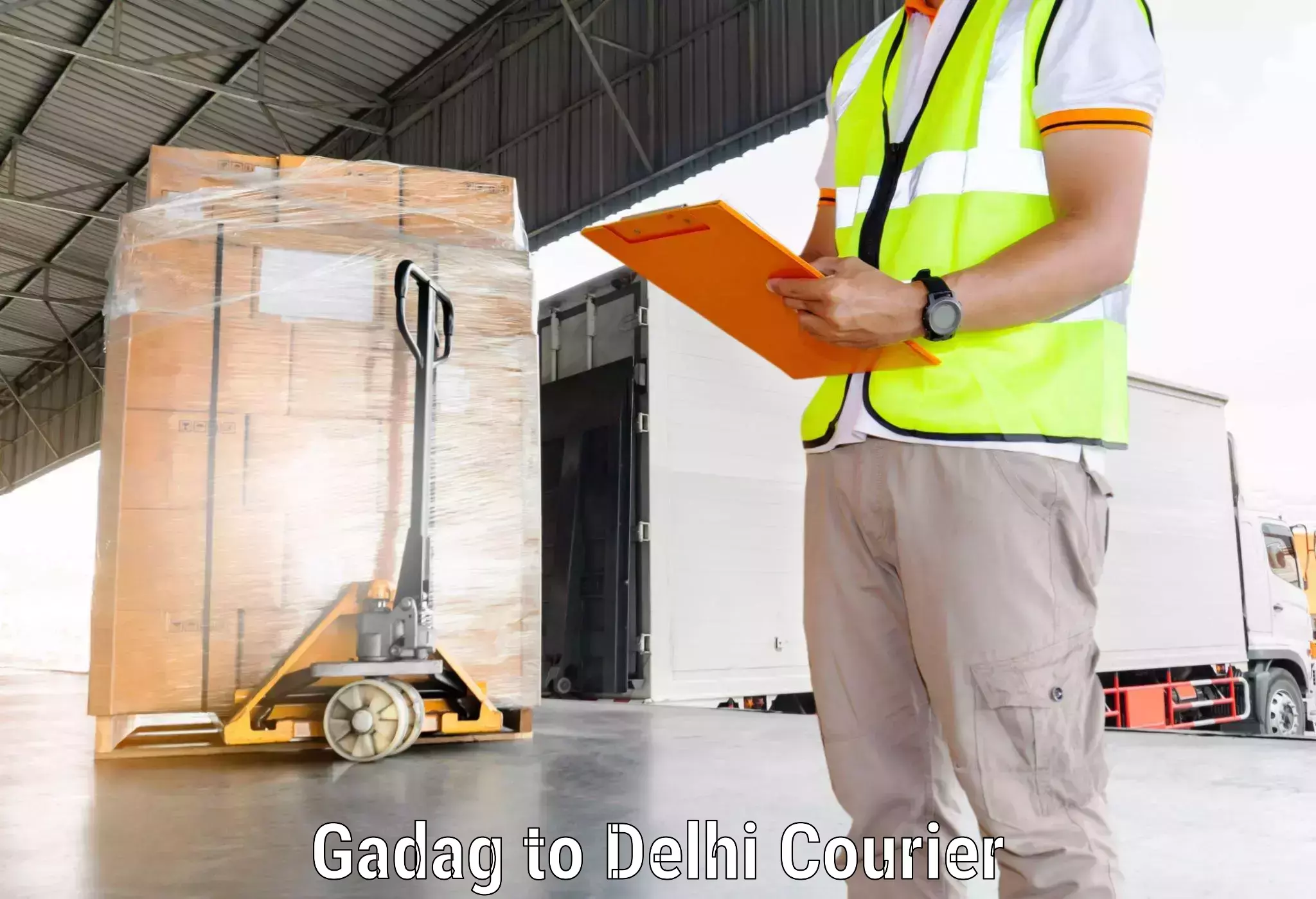 Regular parcel service Gadag to University of Delhi