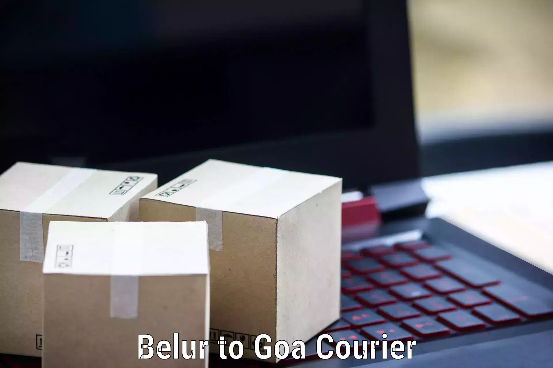 Doorstep parcel pickup Belur to Goa University