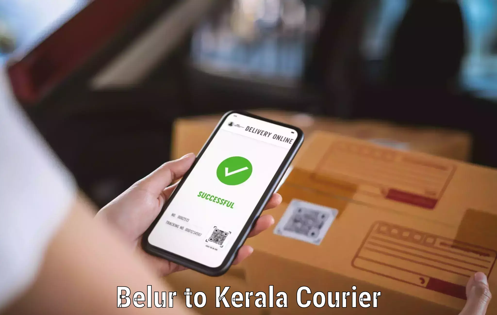 Punctual parcel services Belur to Piravom