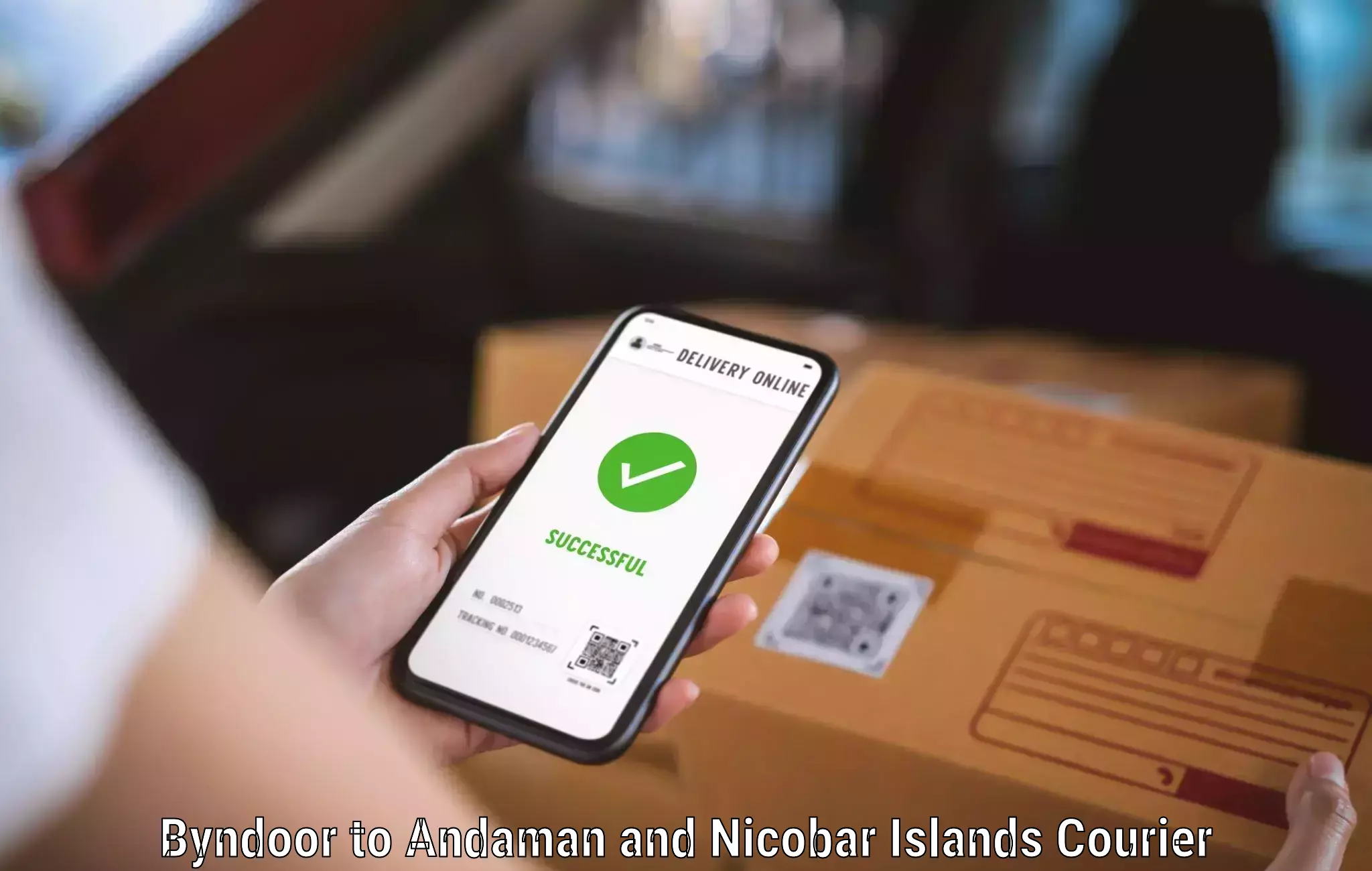 Fastest parcel delivery Byndoor to North And Middle Andaman