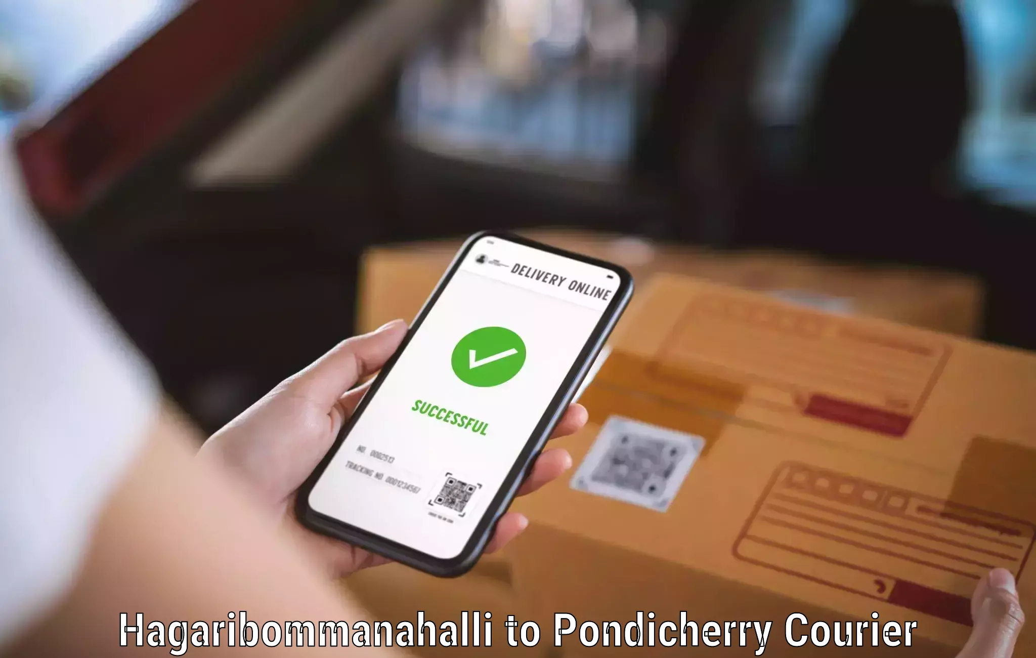 State-of-the-art courier technology Hagaribommanahalli to Pondicherry