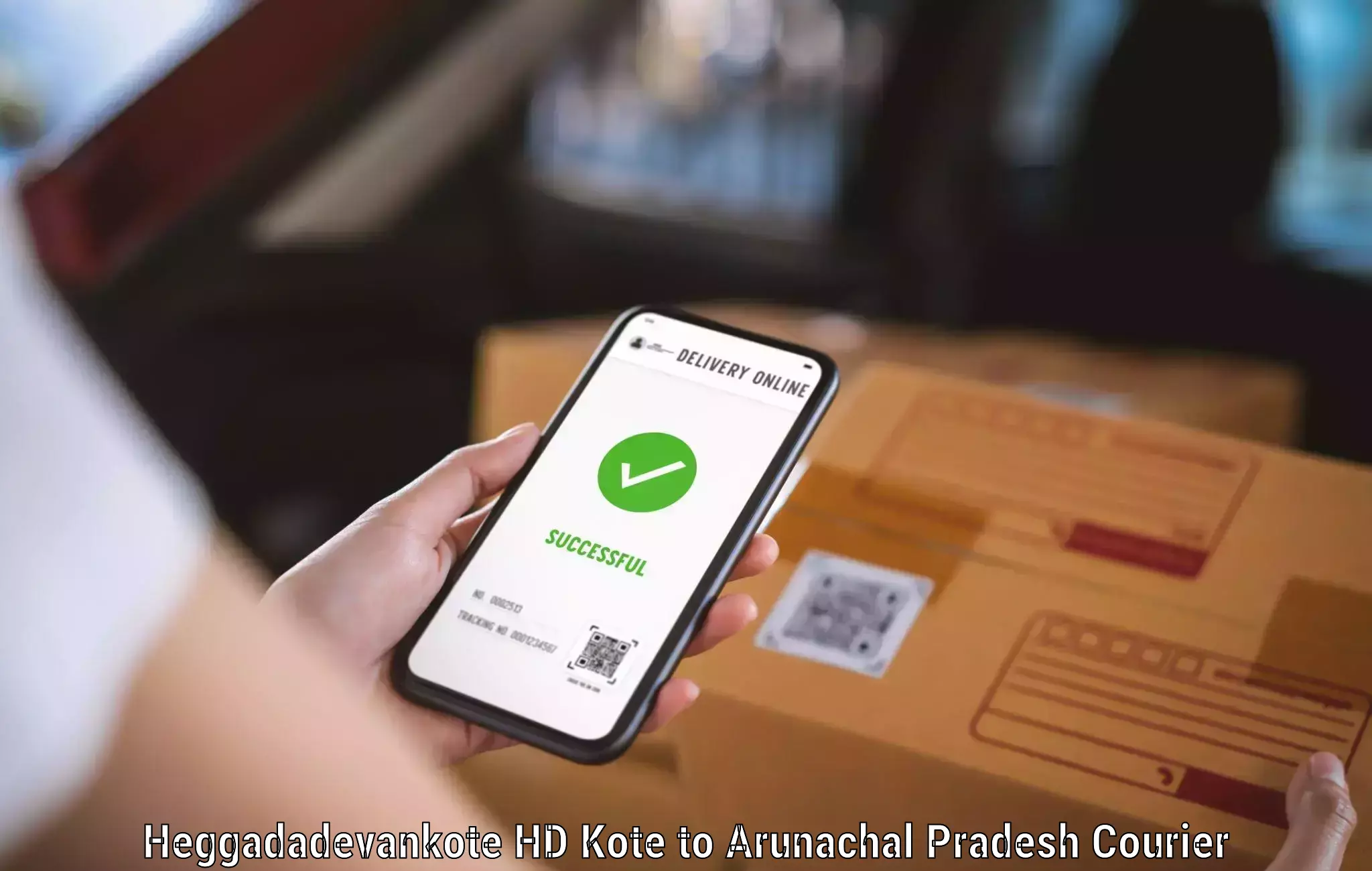 Expedited parcel delivery Heggadadevankote HD Kote to Boleng