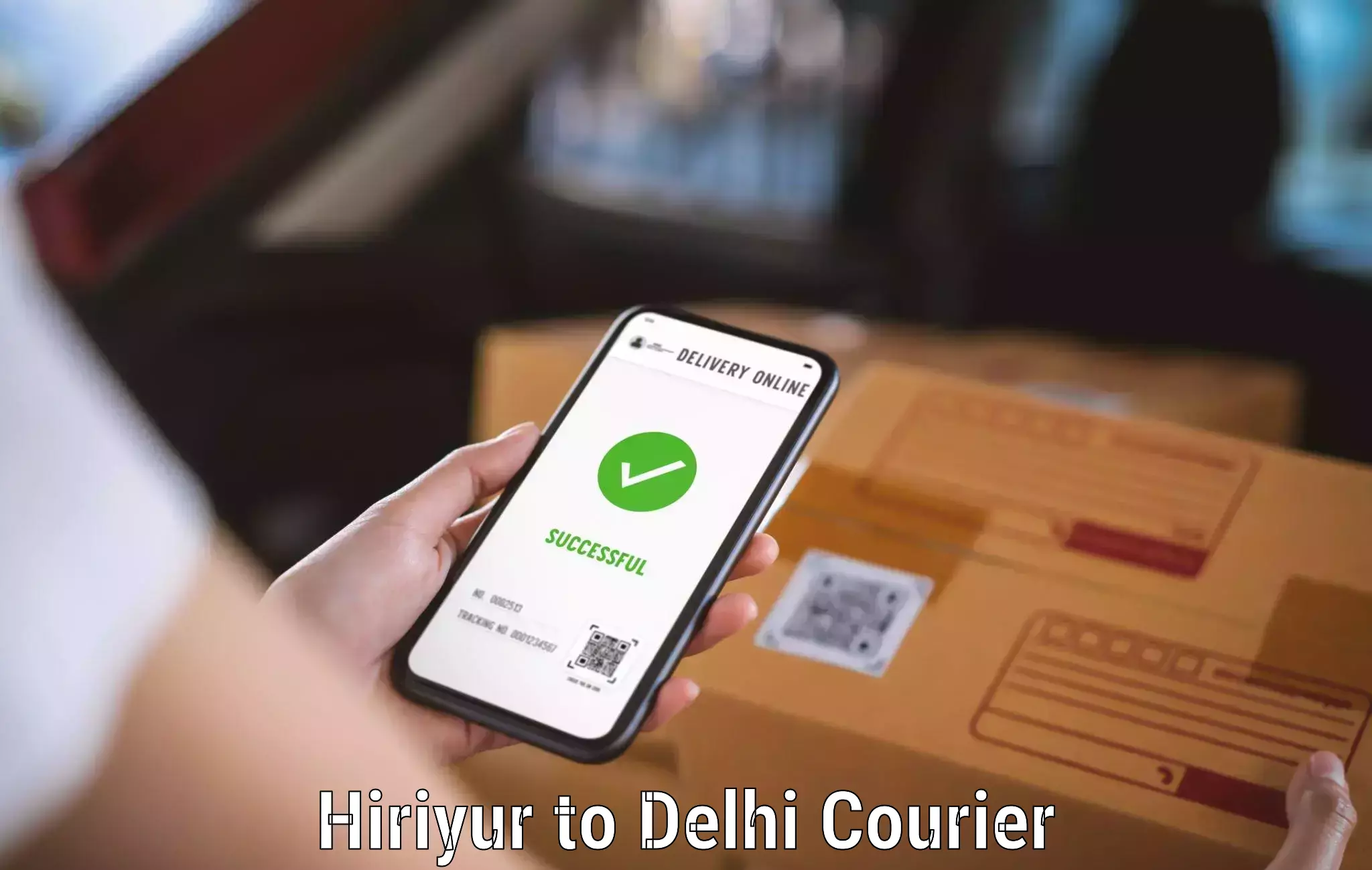 Courier service partnerships Hiriyur to Delhi