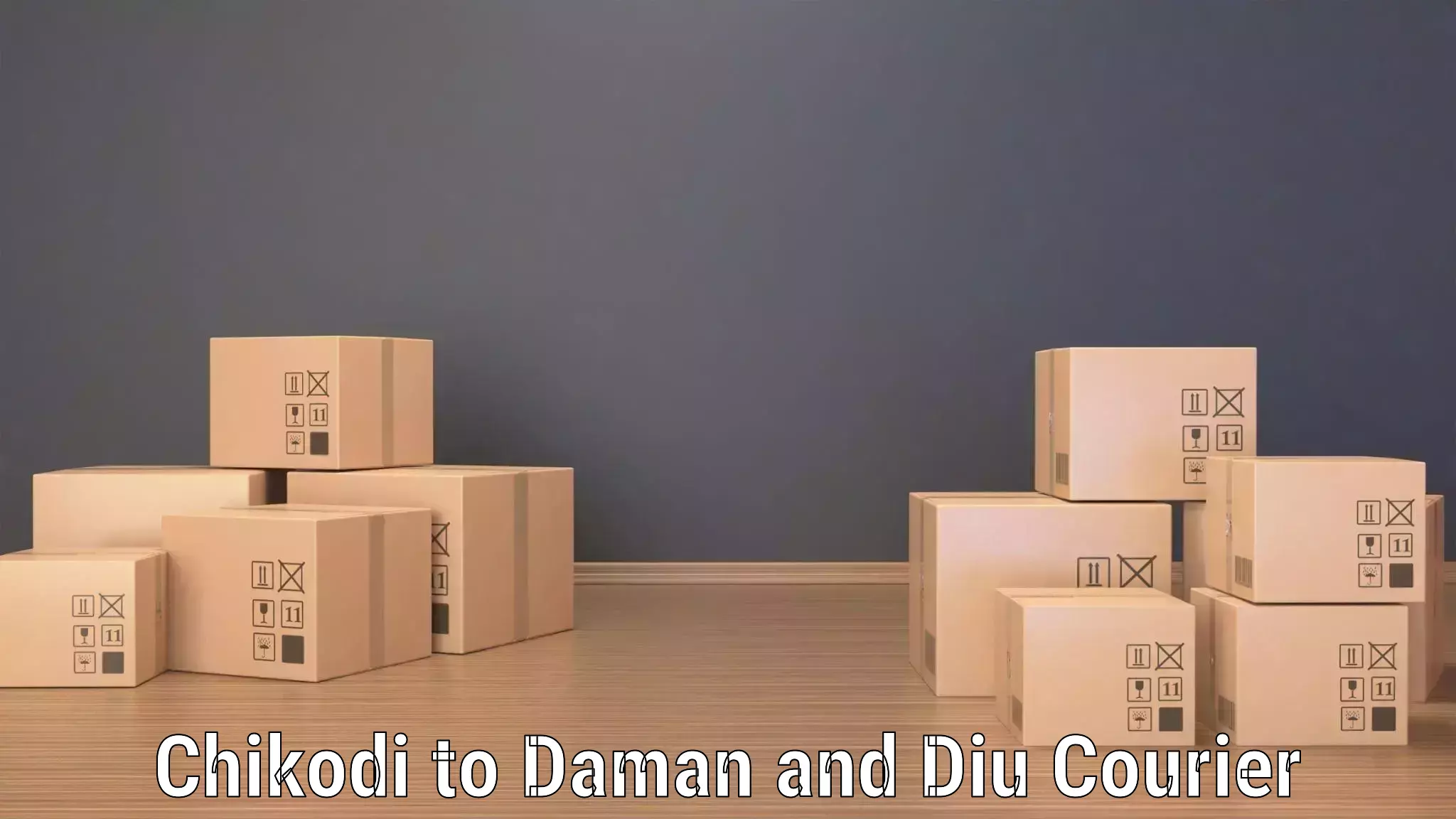 Same-day delivery options Chikodi to Daman and Diu