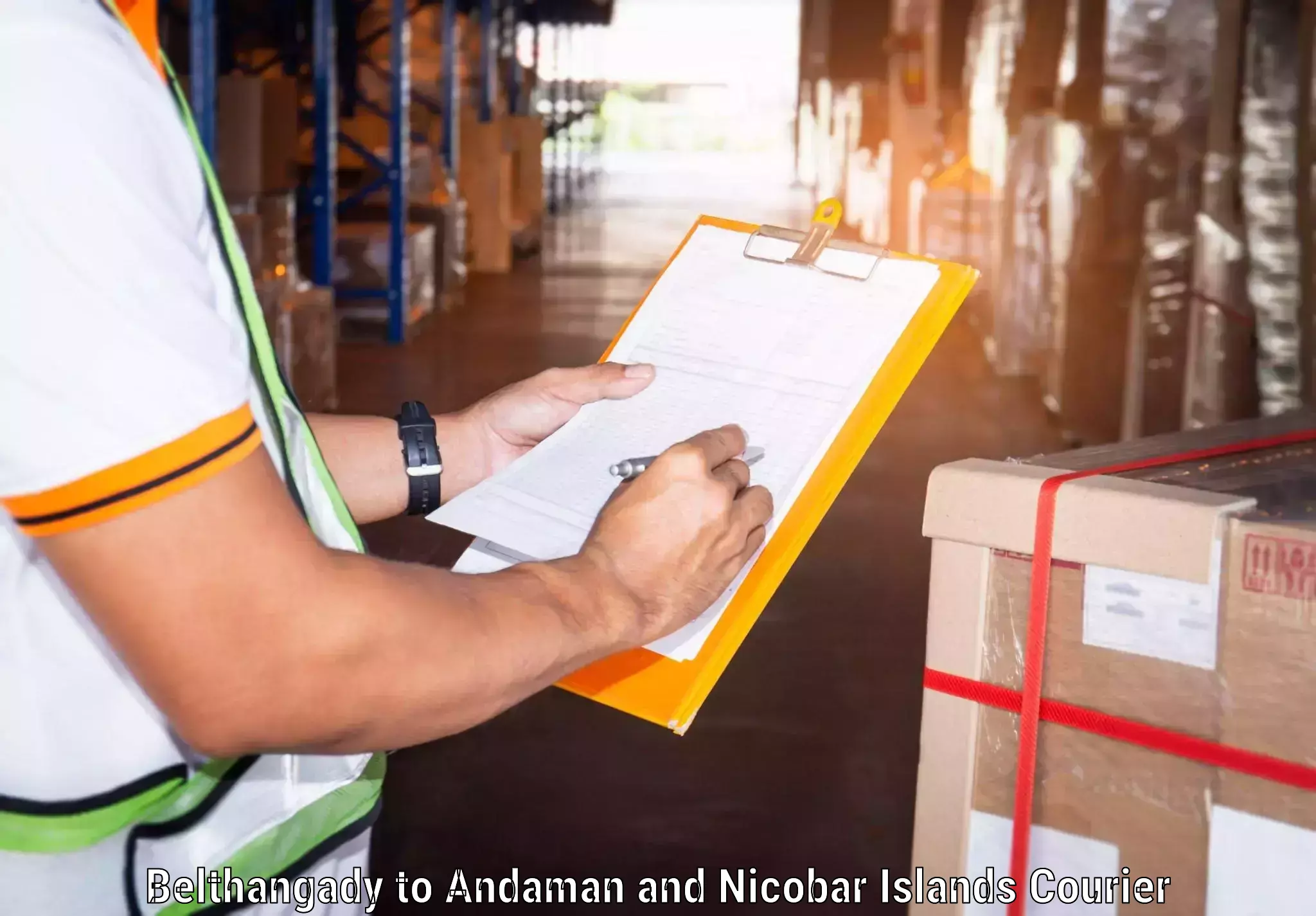 Custom shipping services Belthangady to North And Middle Andaman