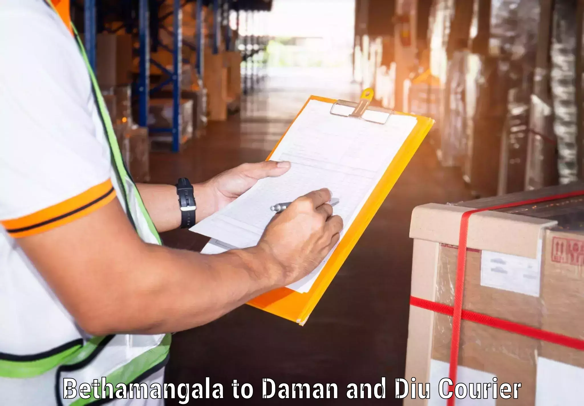 Full-service courier options Bethamangala to Daman and Diu