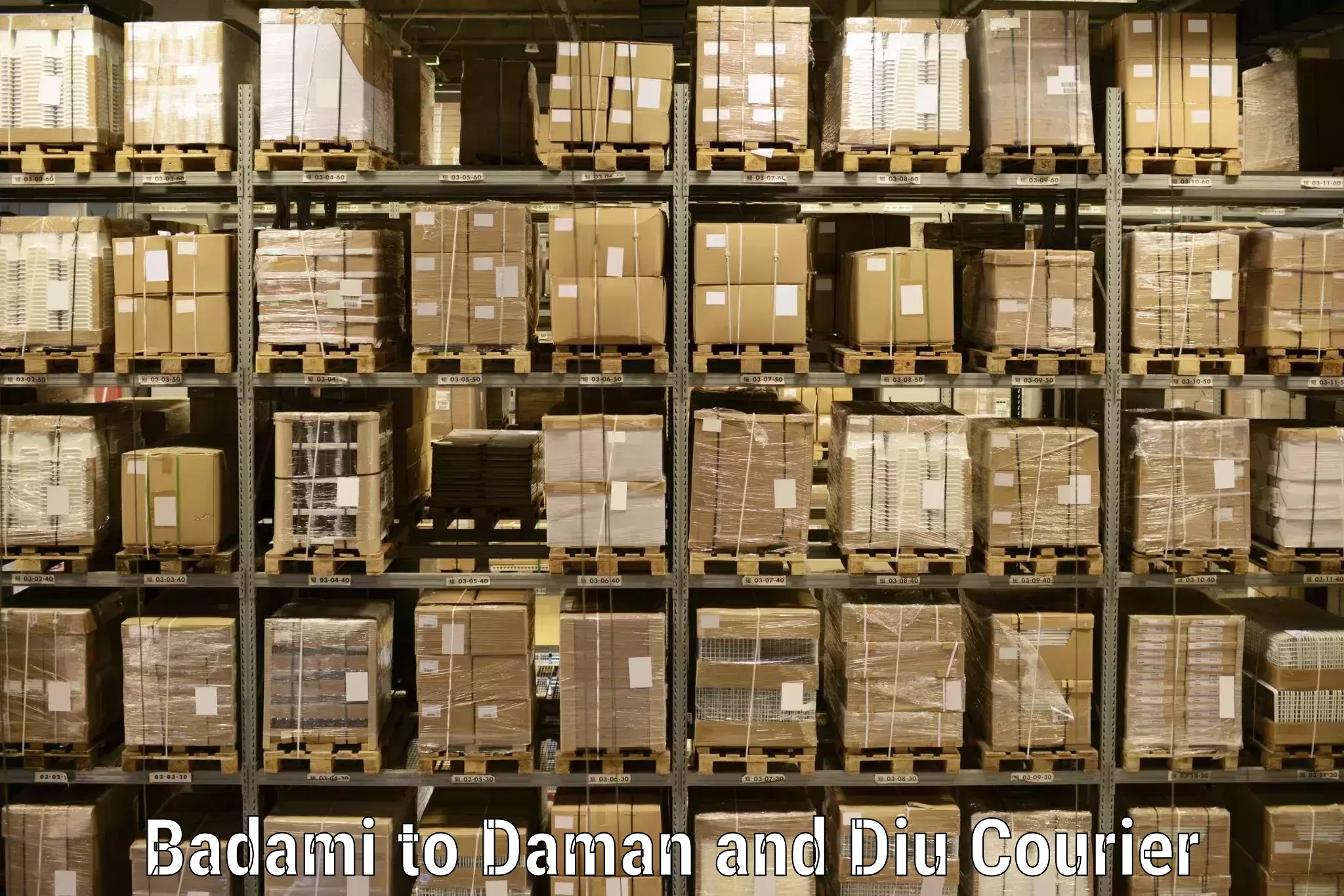 Cargo courier service Badami to Daman