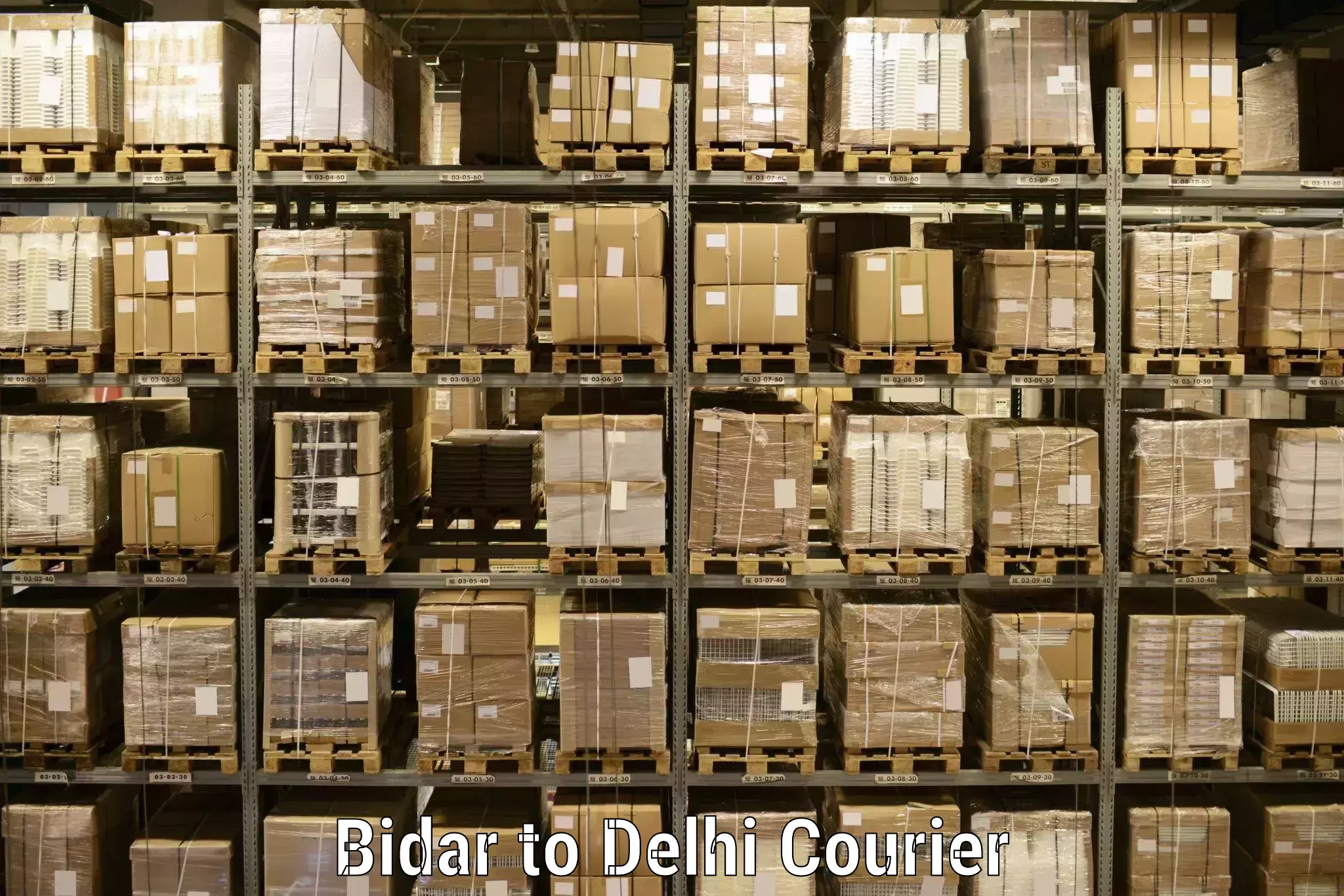 Fastest parcel delivery Bidar to Indraprastha