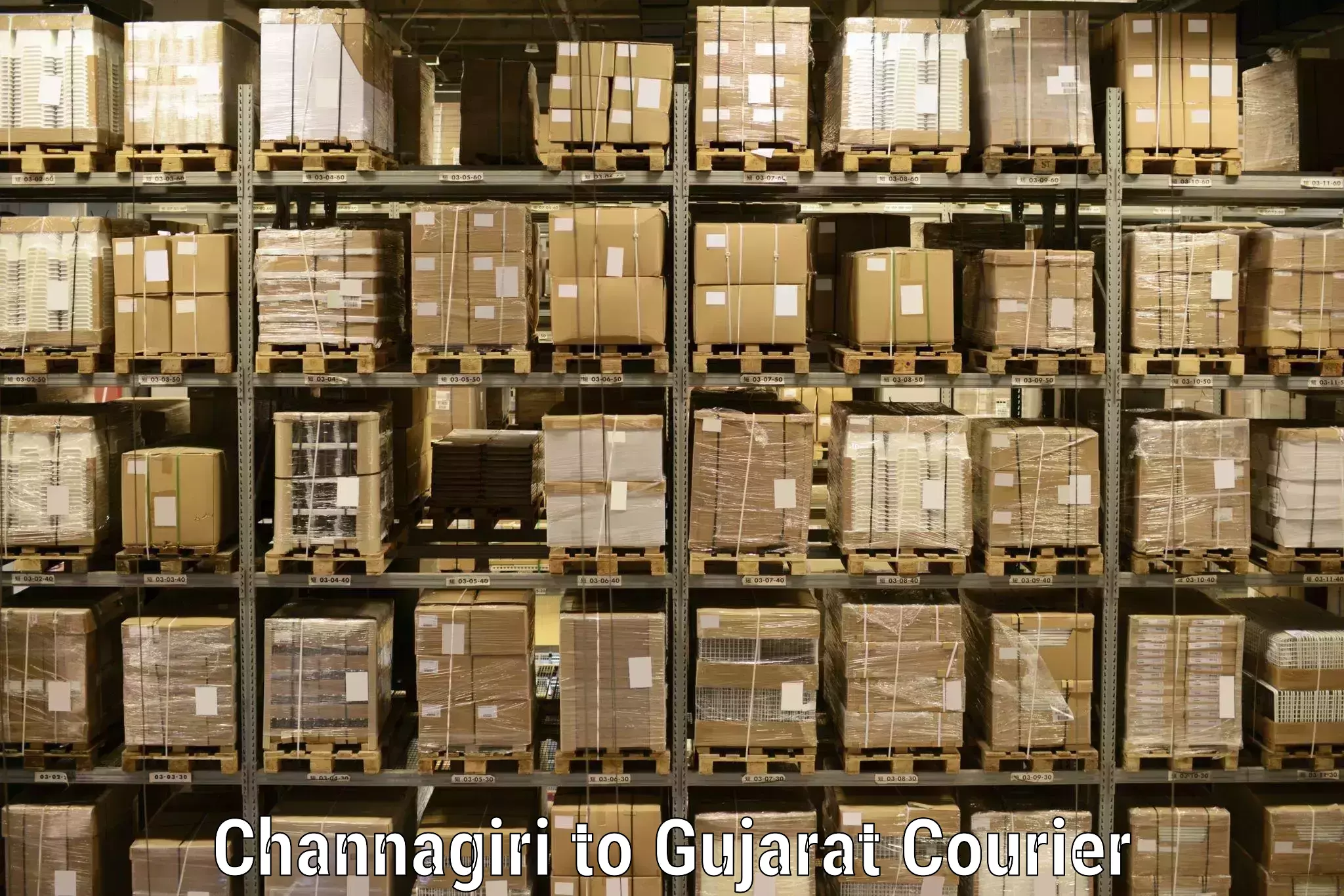 Speedy delivery service Channagiri to Gandhinagar