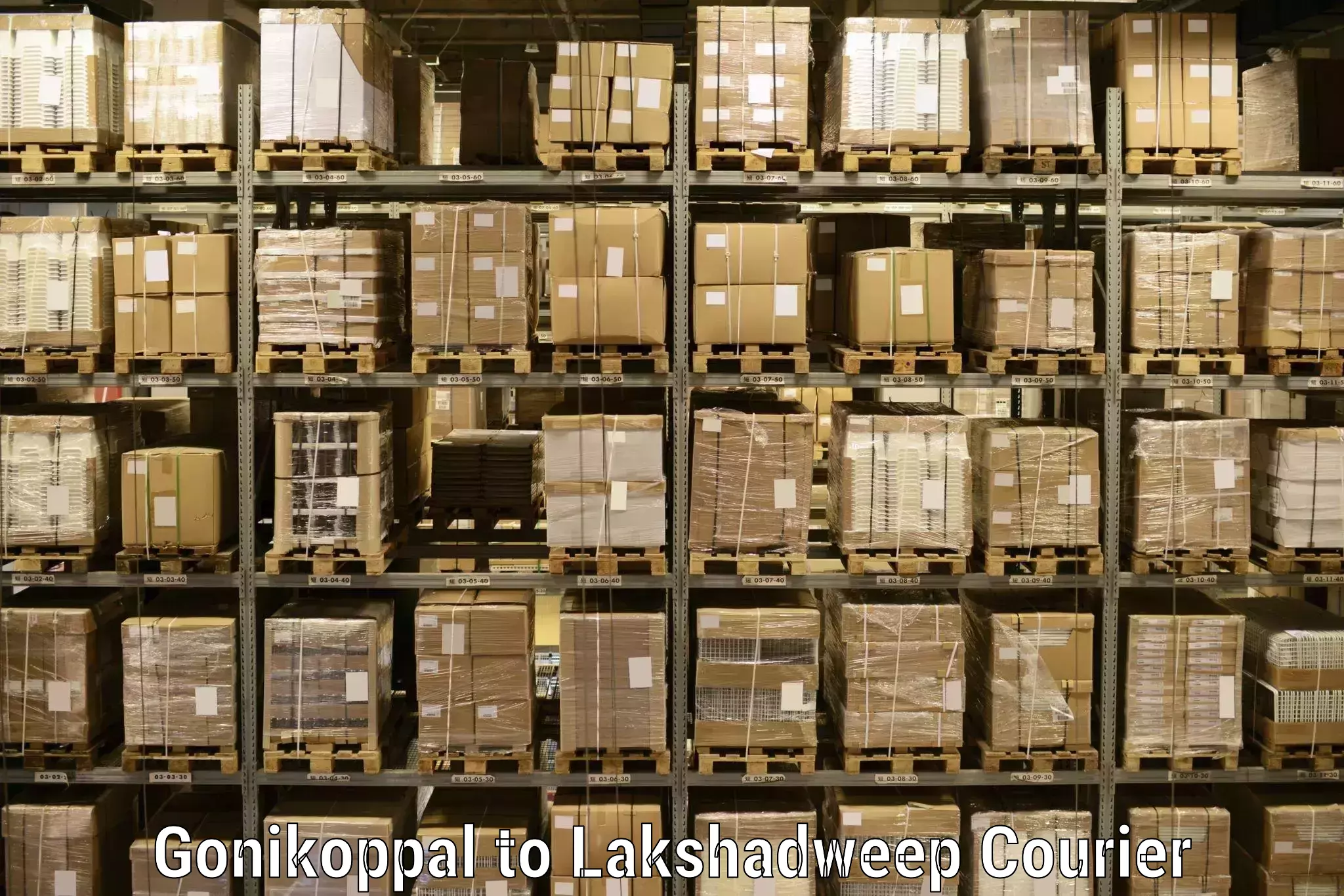 Global courier networks Gonikoppal to Lakshadweep