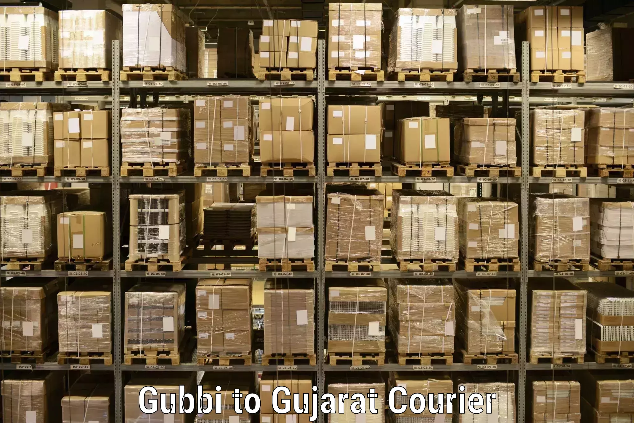 Next-day freight services Gubbi to Surat