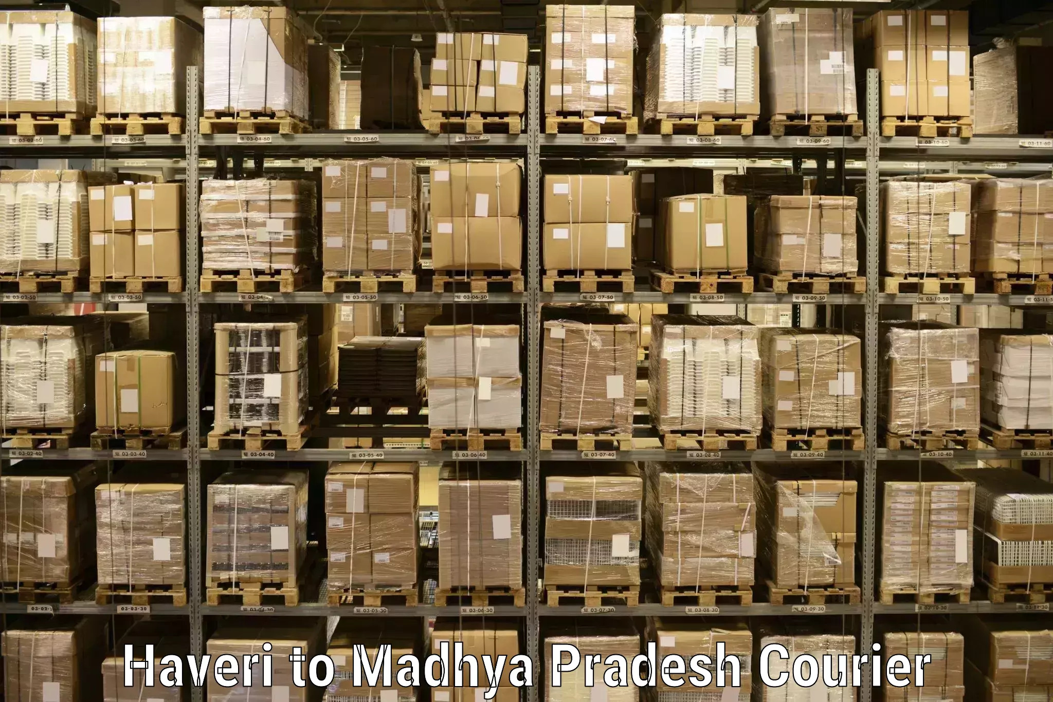 Pharmaceutical courier Haveri to Vidisha