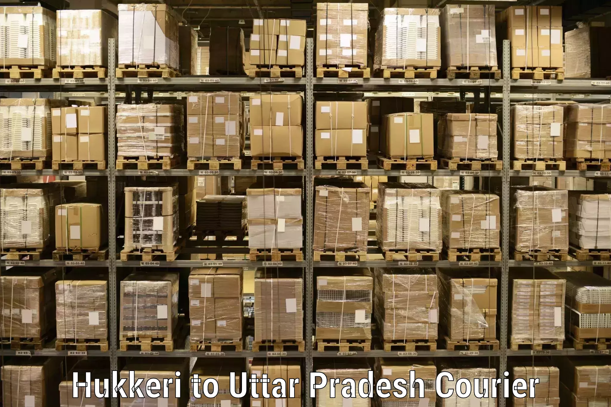 Modern parcel services Hukkeri to Auraiya