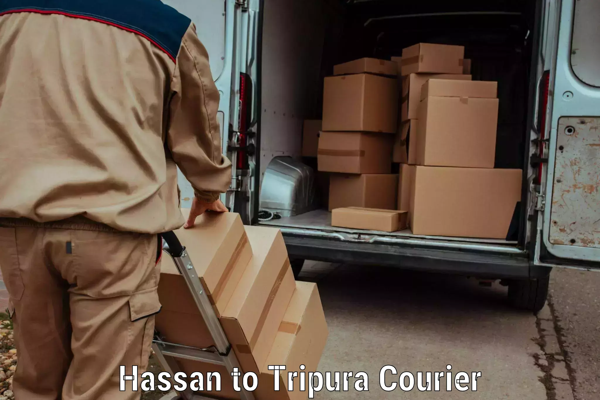 Cash on delivery service Hassan to Tripura