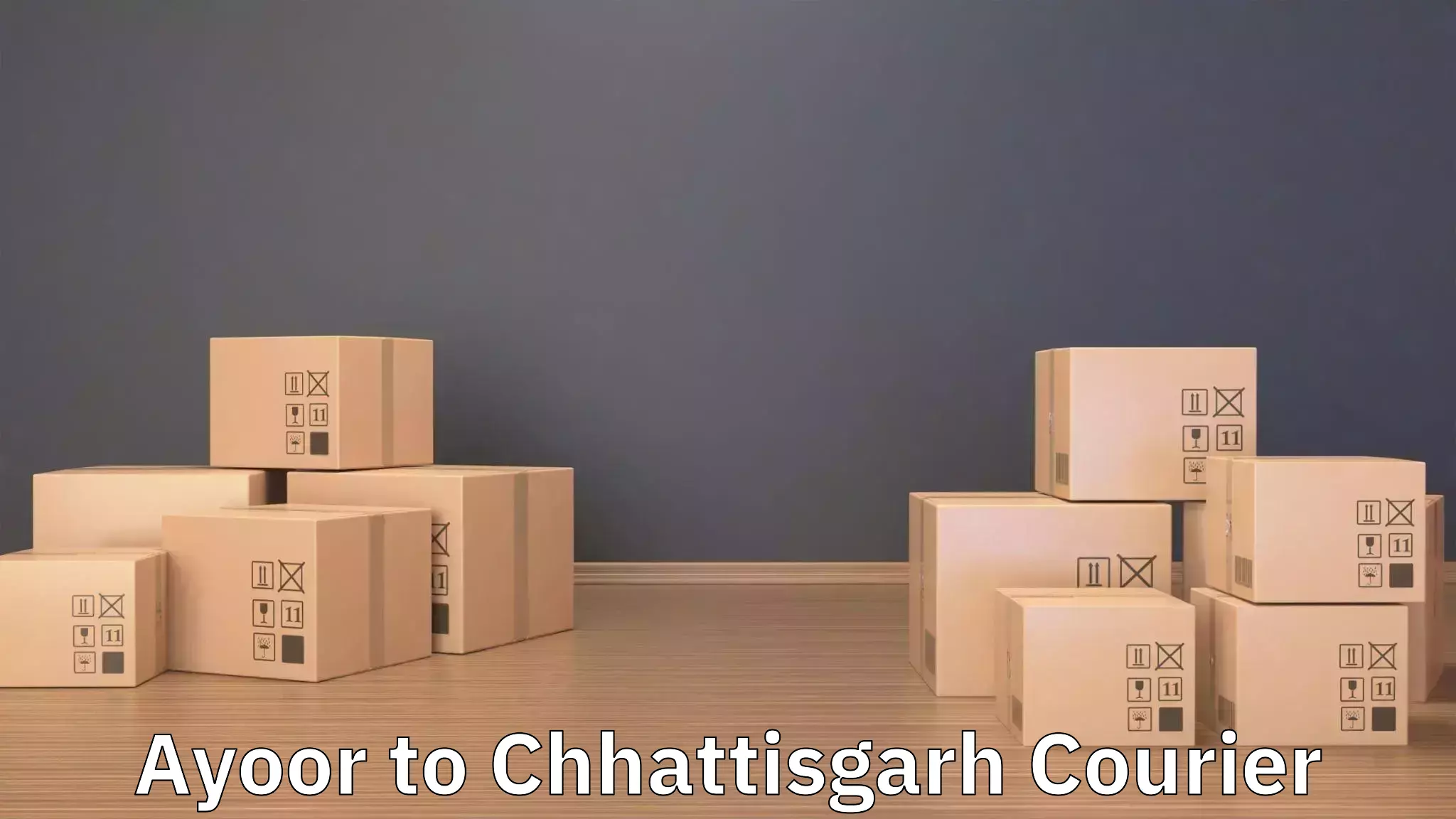 Customized household moving Ayoor to Raigarh Chhattisgarh