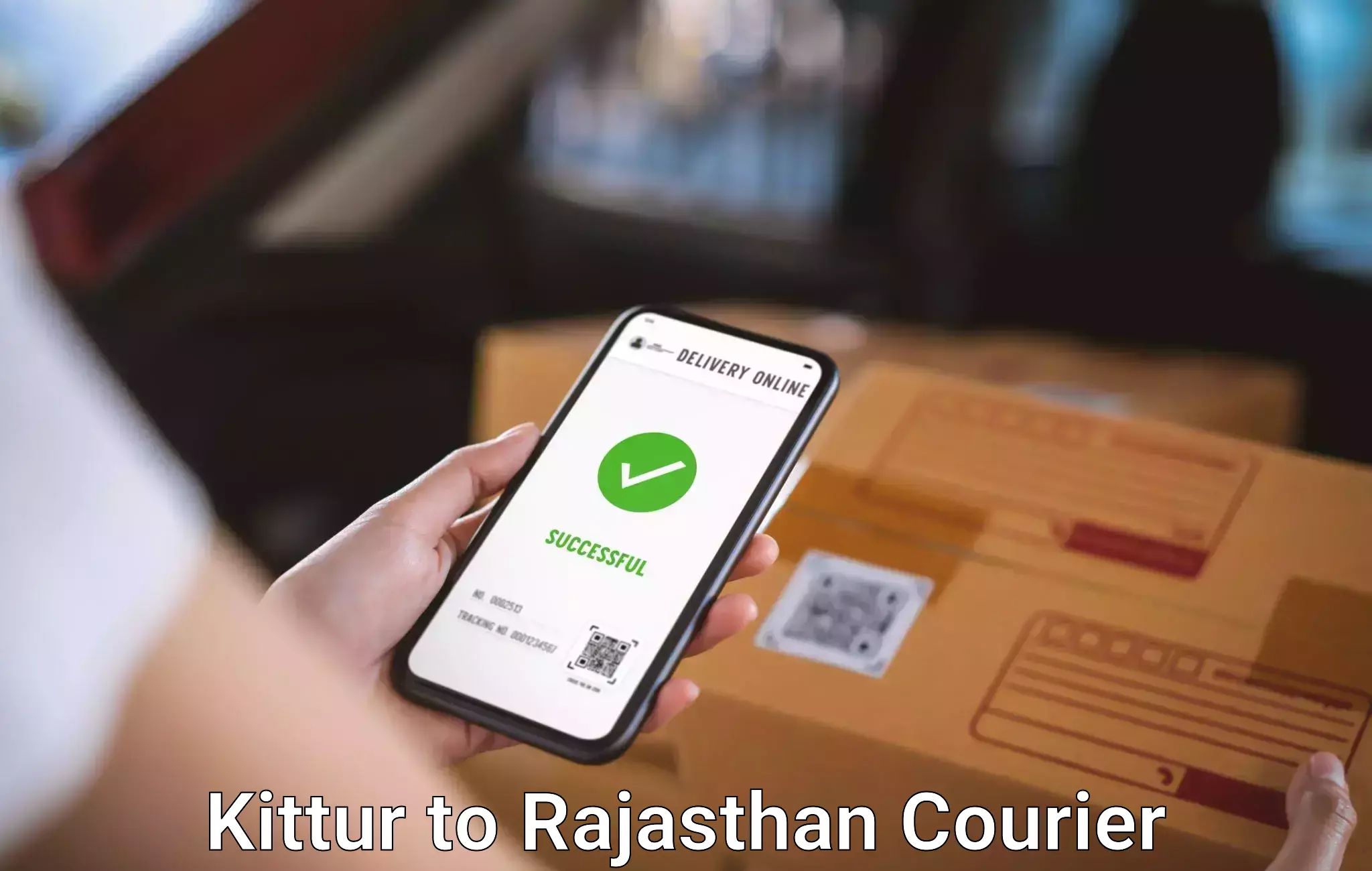 Digital baggage courier Kittur to Jaipur