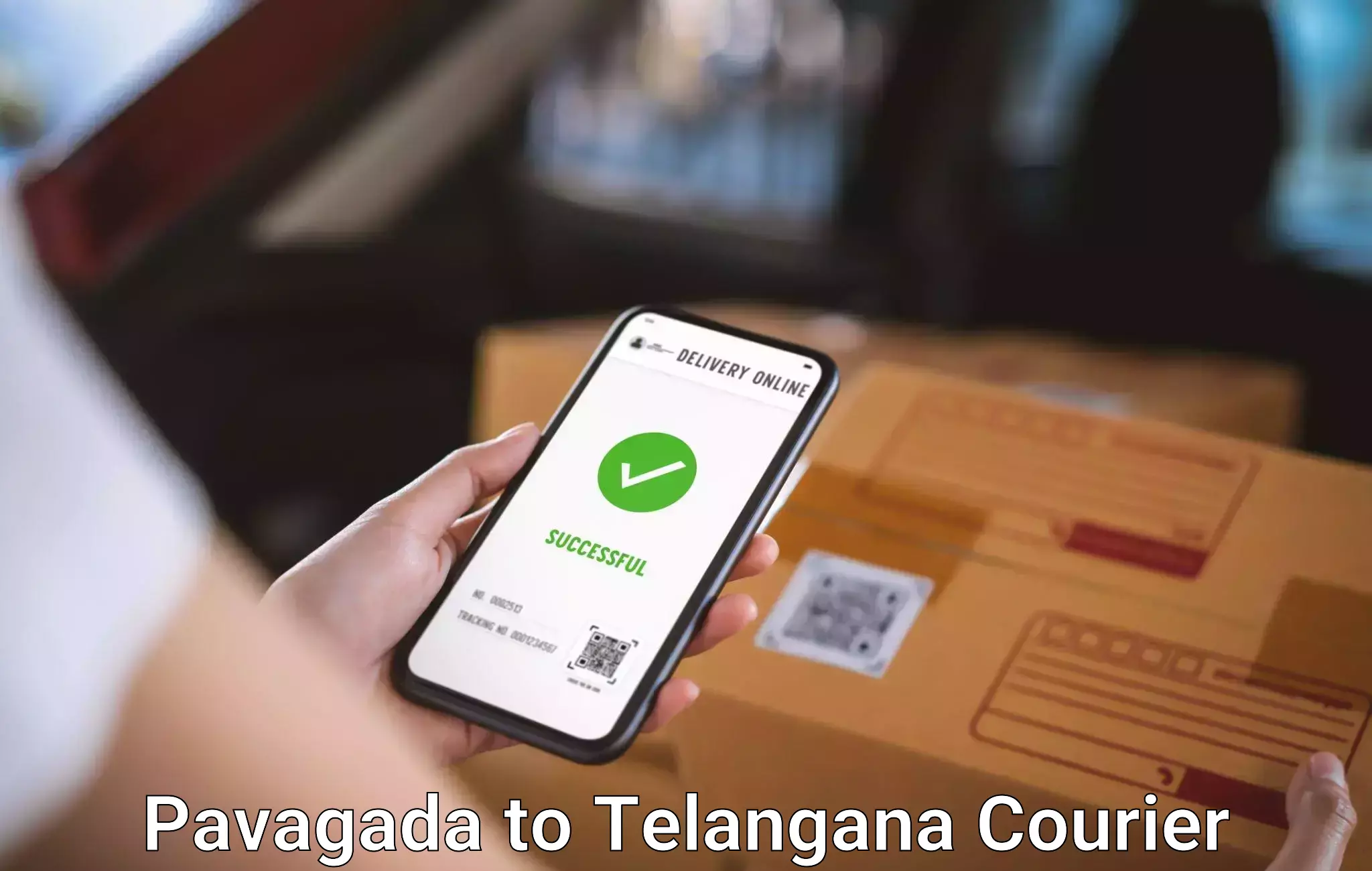 Baggage shipping calculator Pavagada to Vikarabad