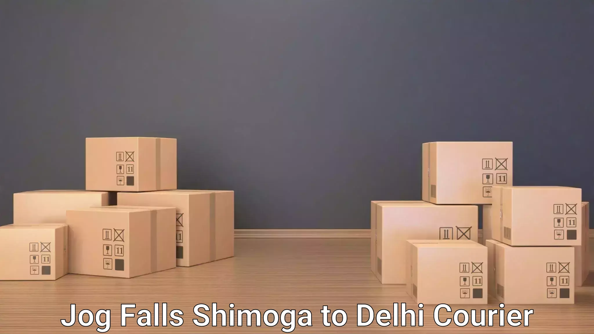 Instant baggage transport quote Jog Falls Shimoga to University of Delhi