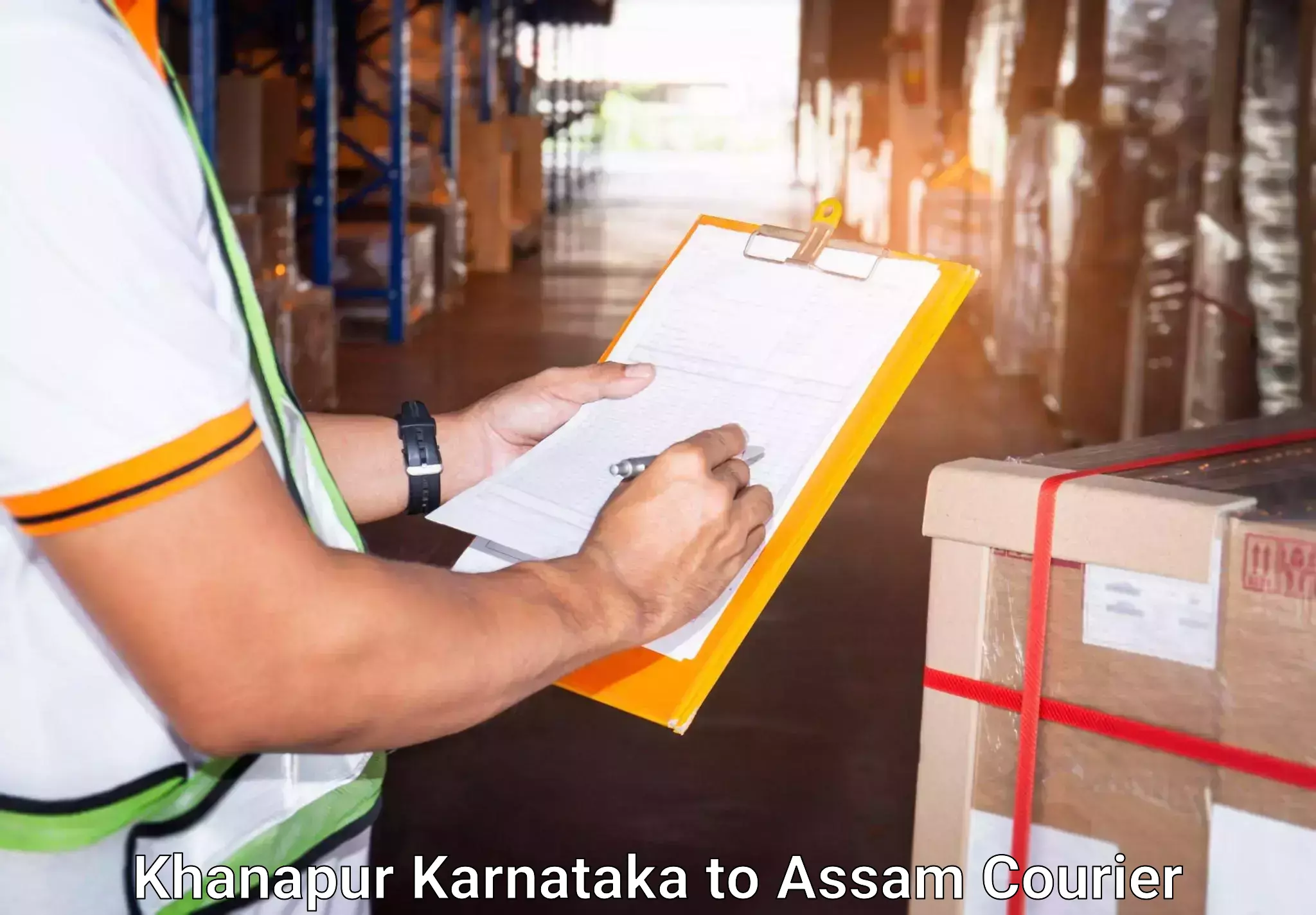 Train station baggage courier Khanapur Karnataka to Boko