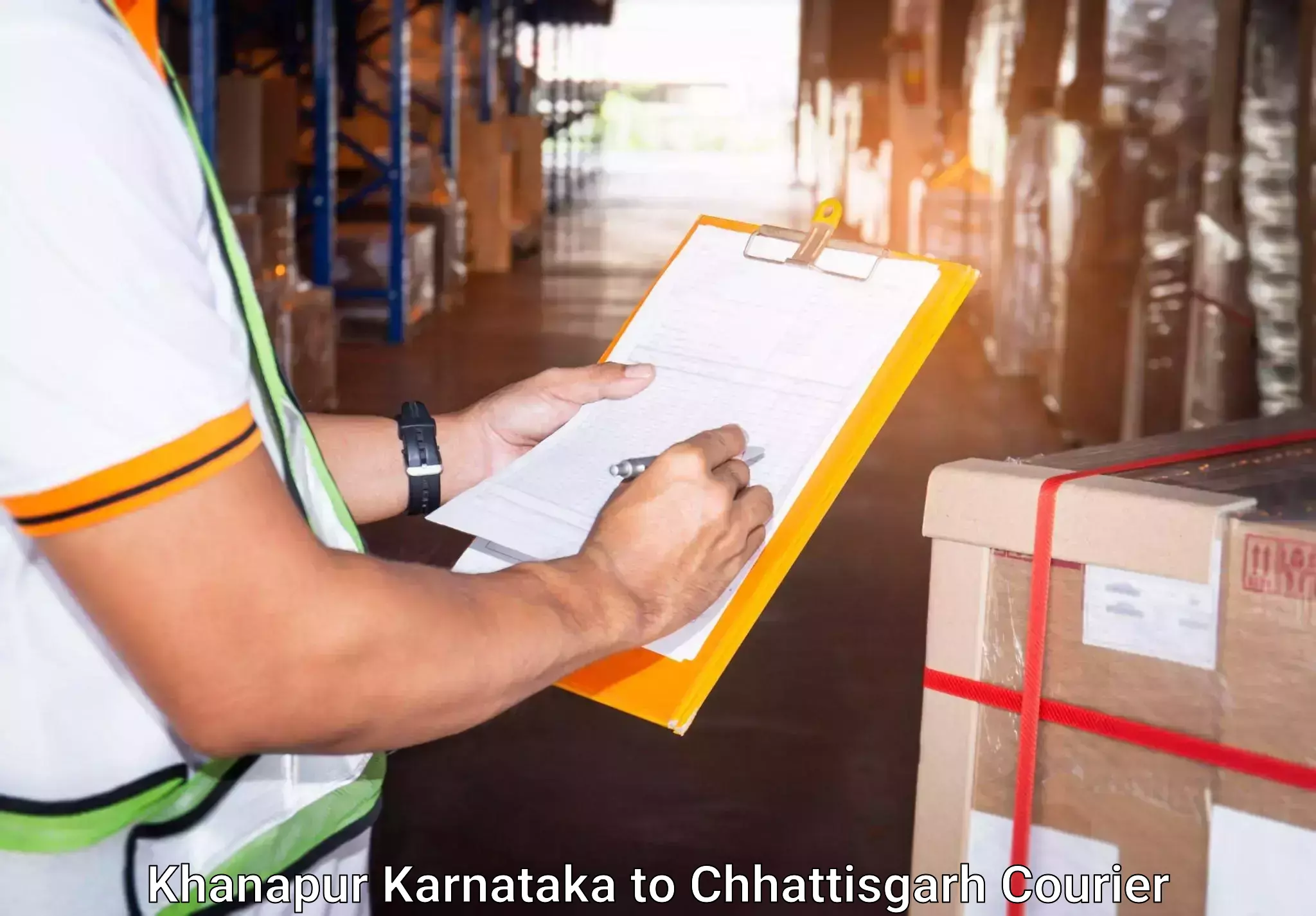 Luggage shipping planner Khanapur Karnataka to Raigarh Chhattisgarh