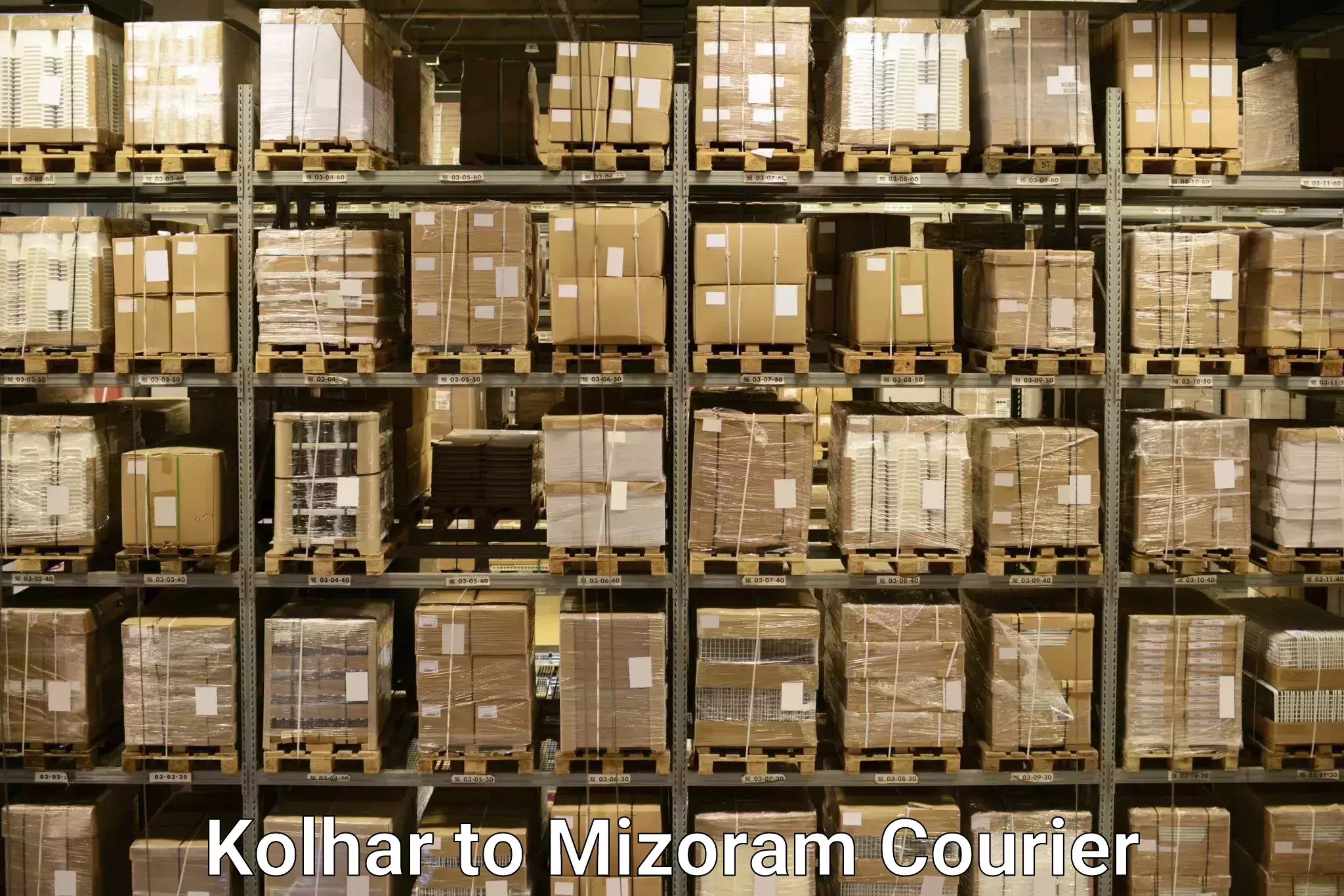 Door-to-door baggage service Kolhar to Mizoram University Aizawl