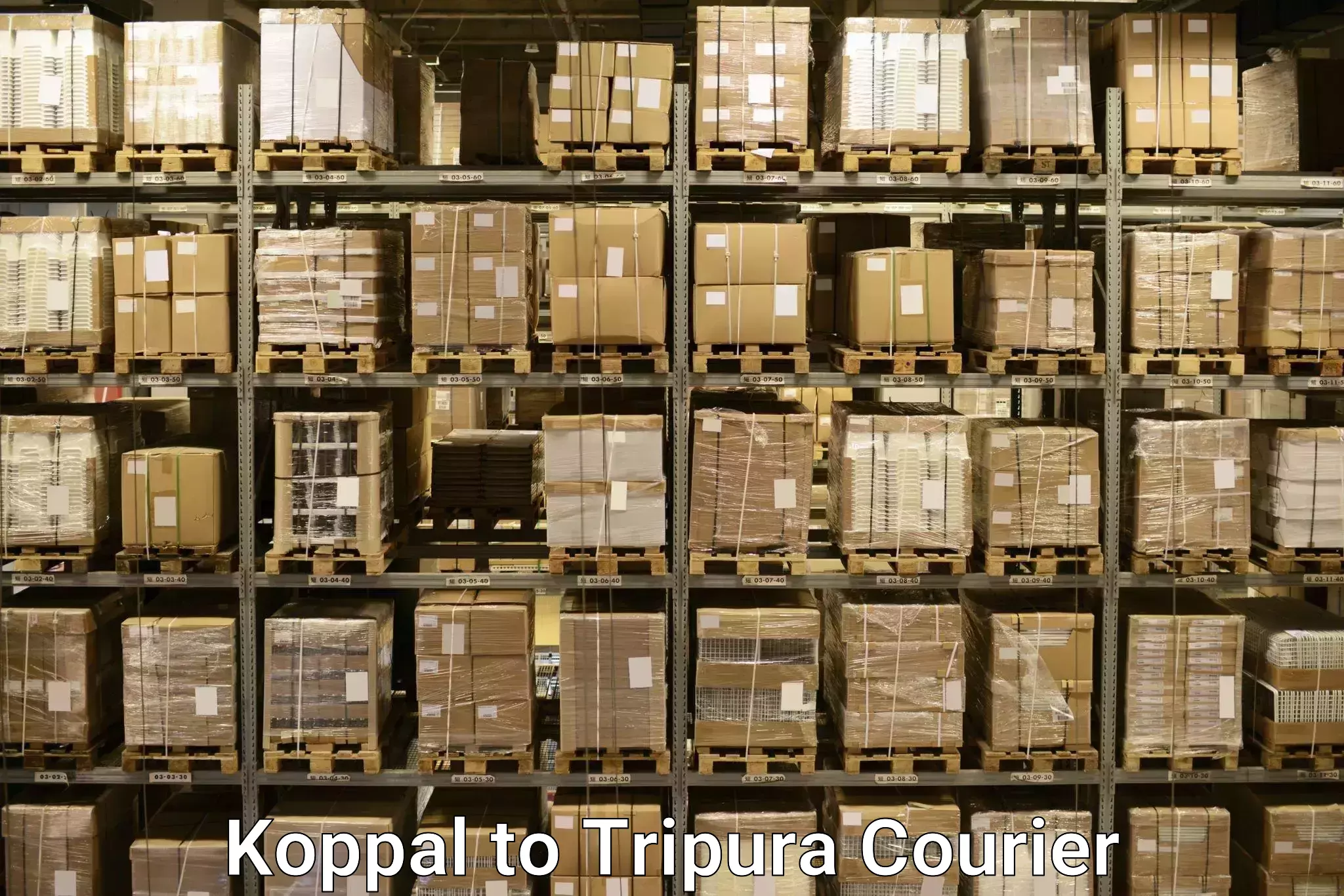 Baggage transport network Koppal to South Tripura