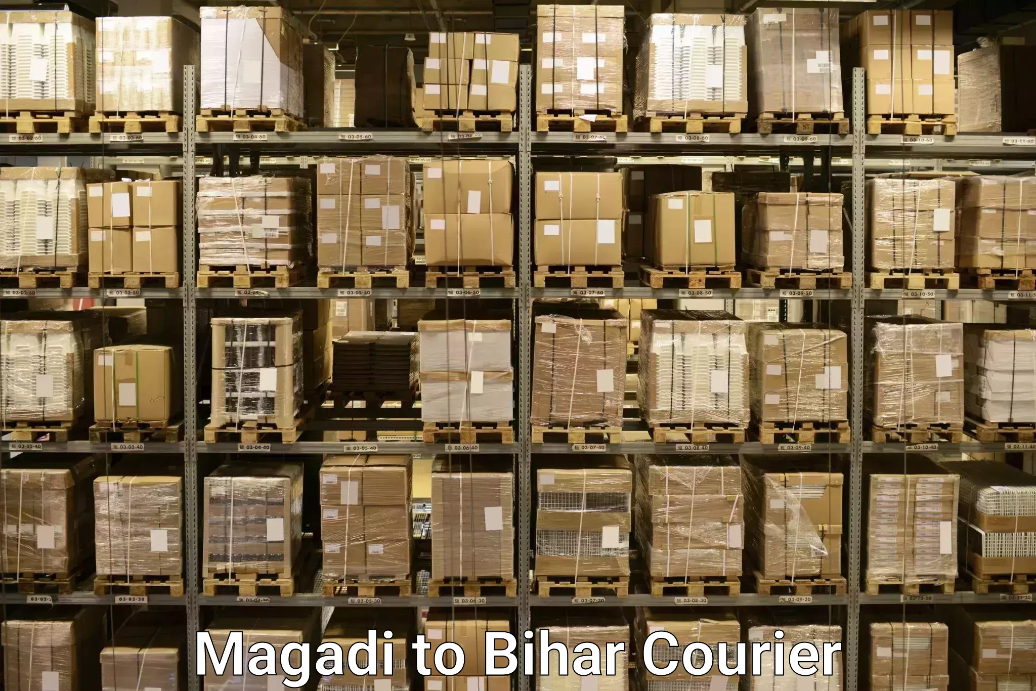 Baggage shipping rates calculator Magadi to Begusarai