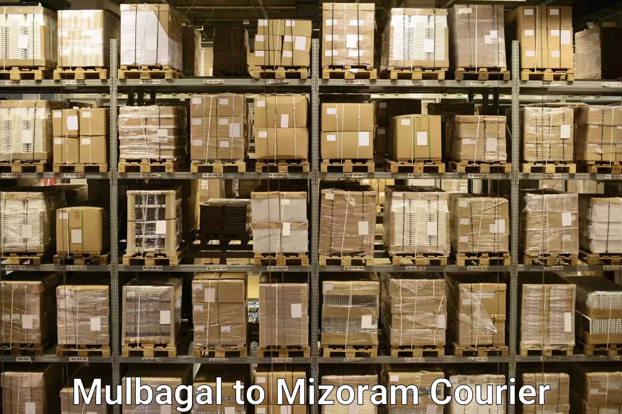 Baggage courier calculator Mulbagal to Darlawn