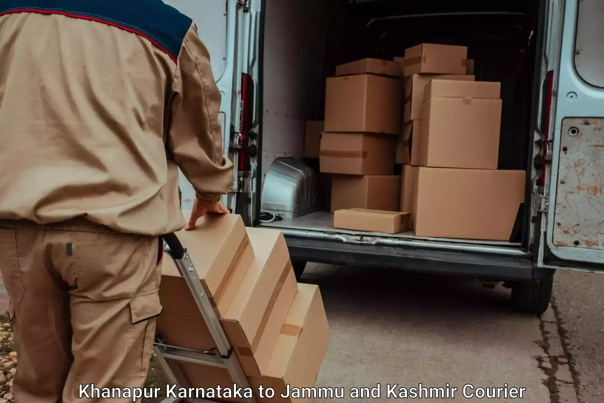 High-quality baggage shipment Khanapur Karnataka to University of Kashmir Srinagar