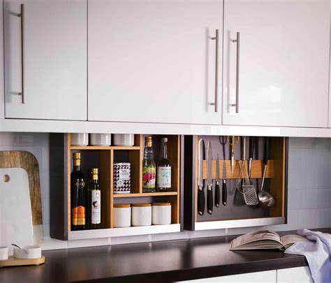 InnovativeUnder-CabinetStorage:HiddenHelpersforaCleanLook