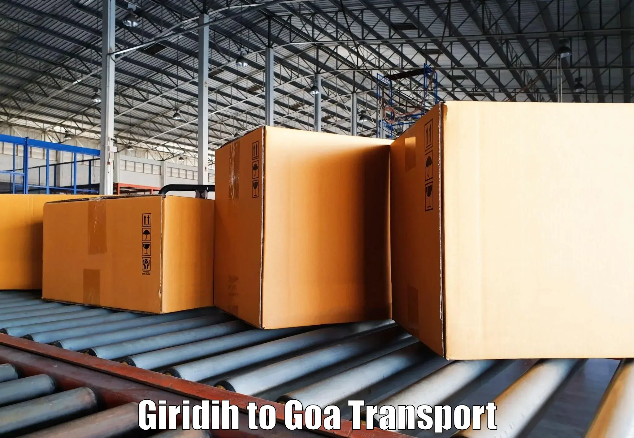 Daily transport service Giridih to Bardez