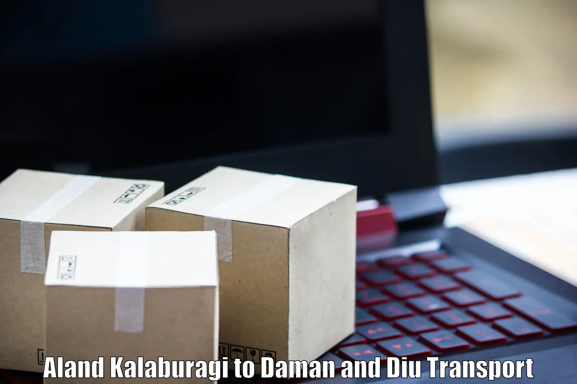 Container transport service Aland Kalaburagi to Daman and Diu