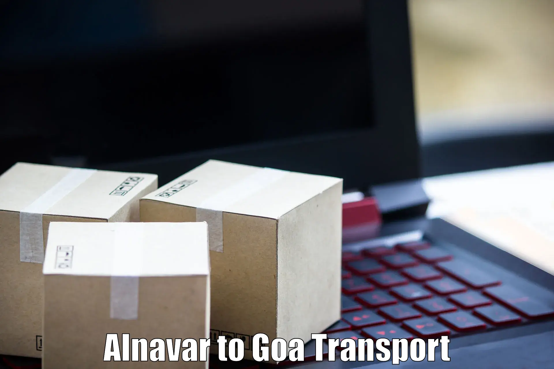 Two wheeler parcel service Alnavar to Vasco da Gama