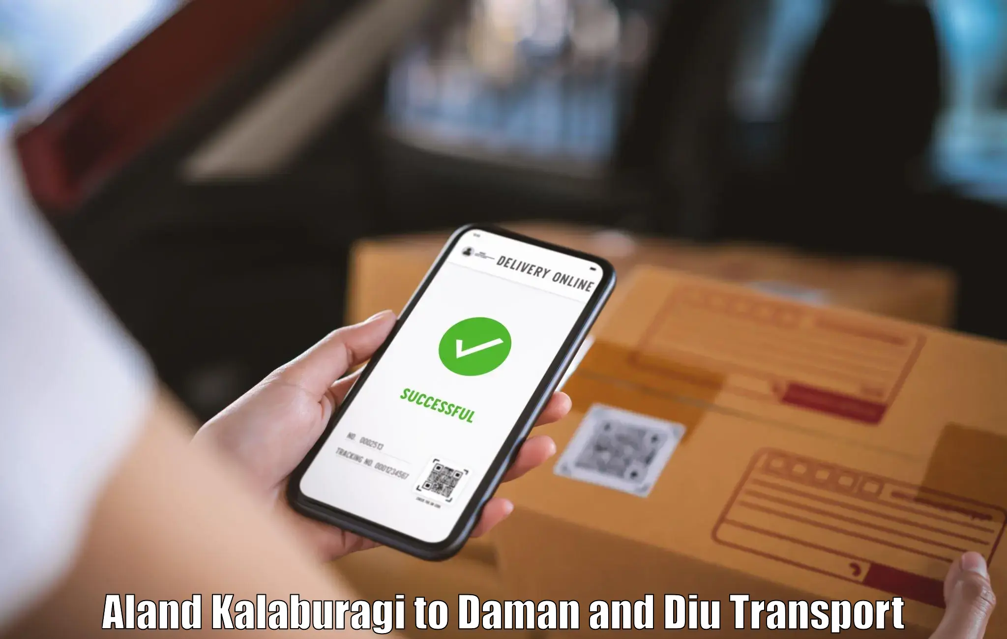 Daily parcel service transport Aland Kalaburagi to Diu