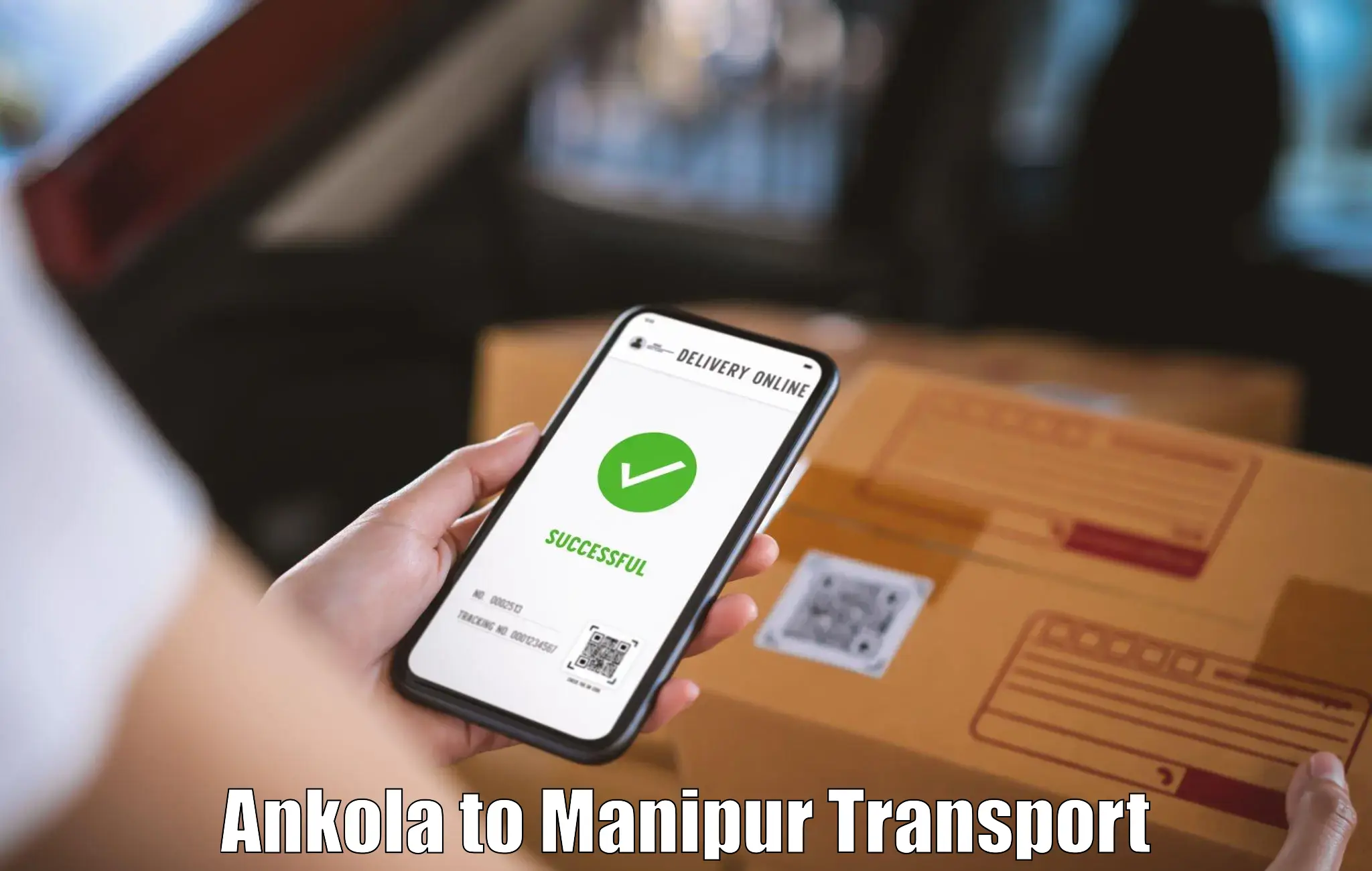 Vehicle transport services Ankola to Churachandpur