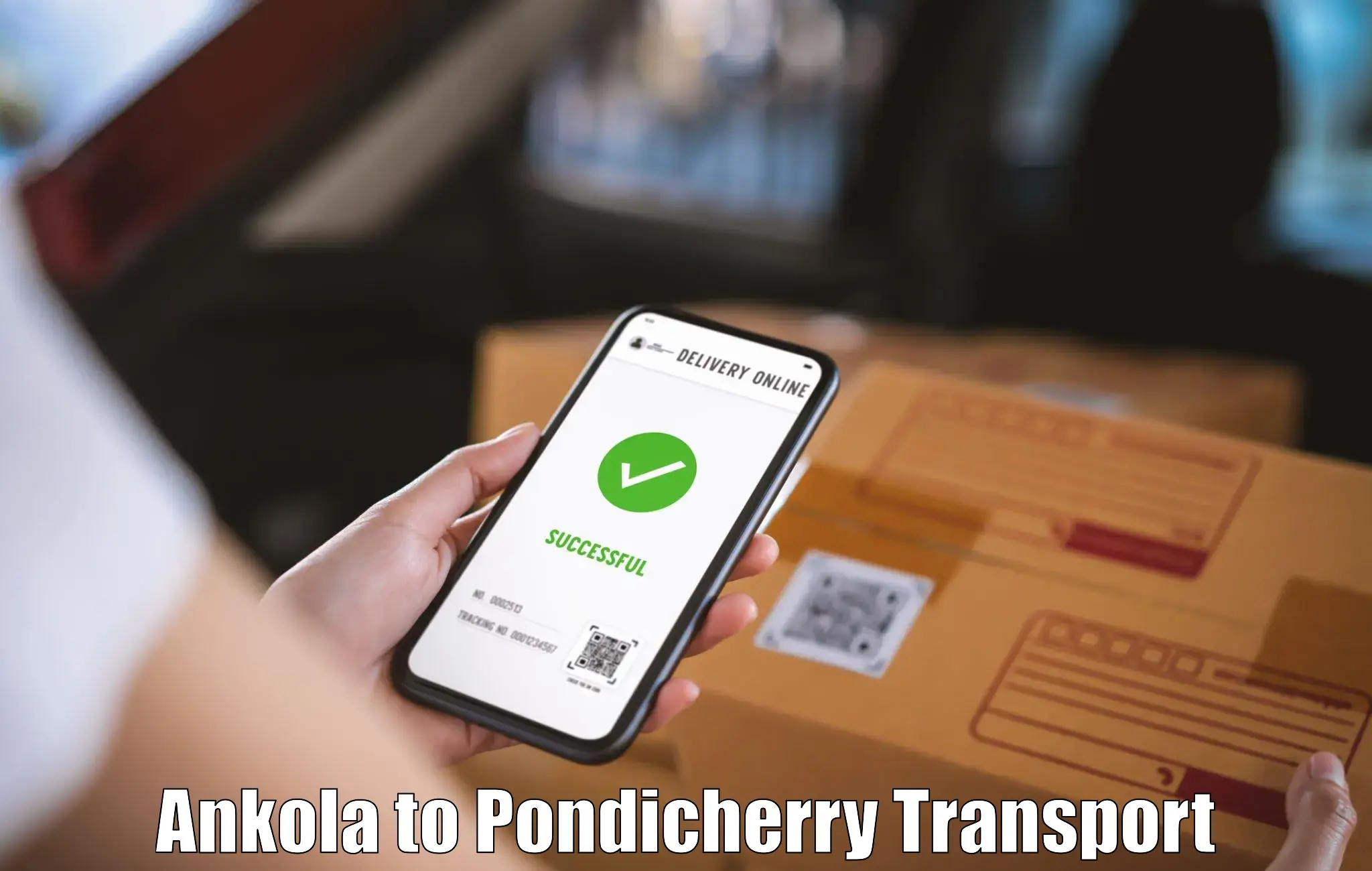 Delivery service Ankola to Pondicherry