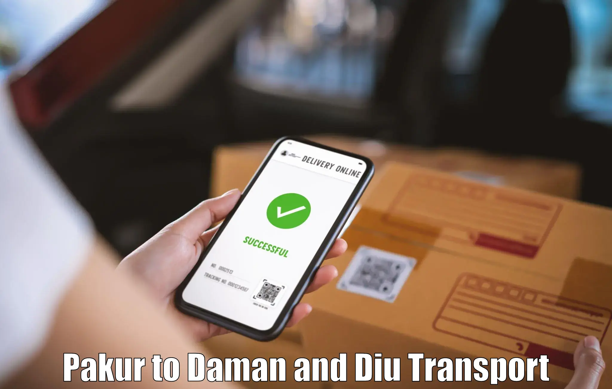Transport bike from one state to another Pakur to Daman and Diu