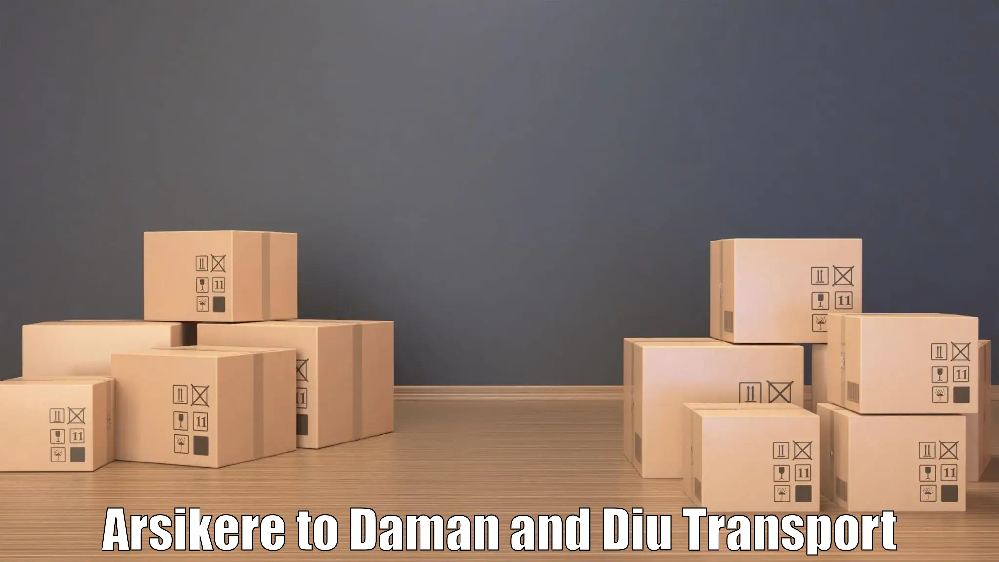 Interstate transport services Arsikere to Daman