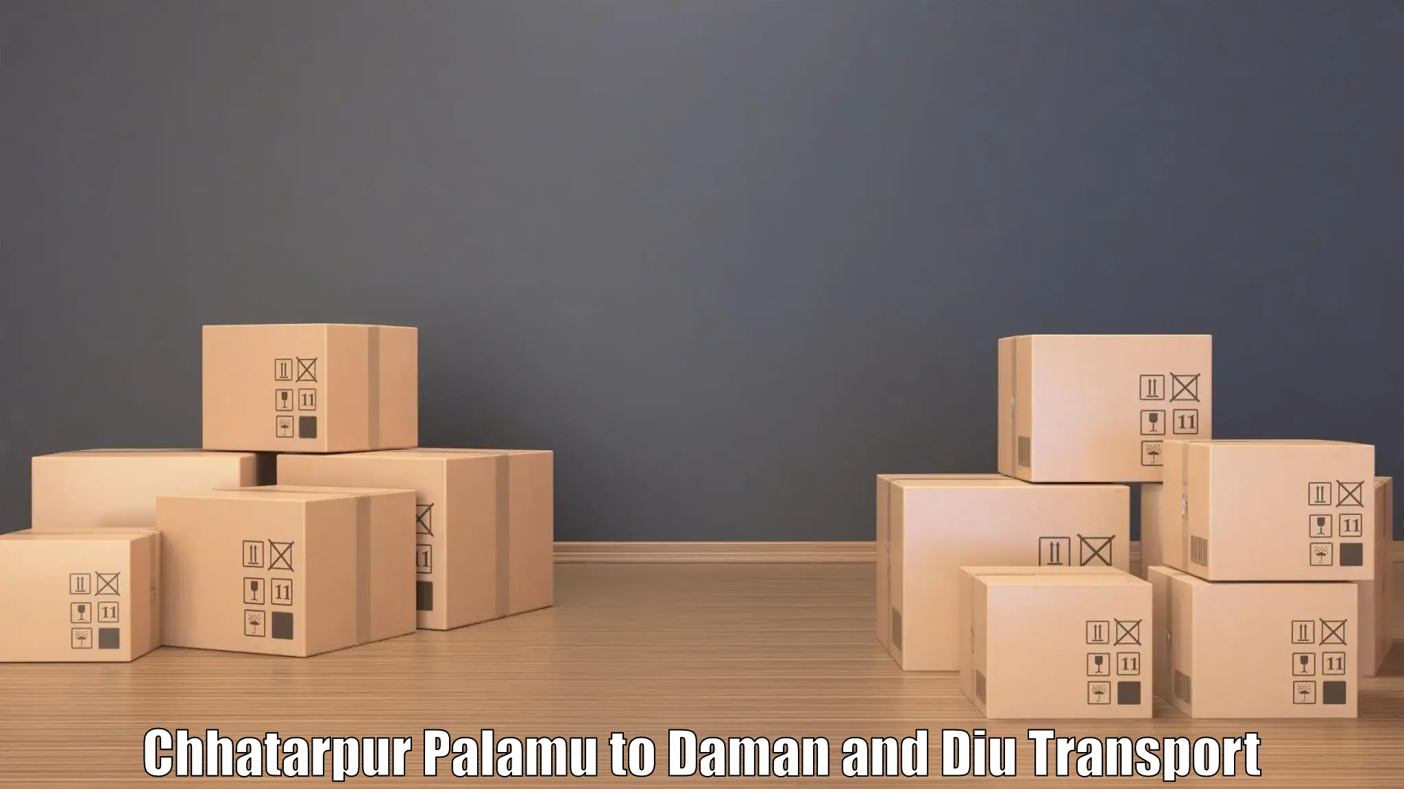 Truck transport companies in India Chhatarpur Palamu to Daman and Diu