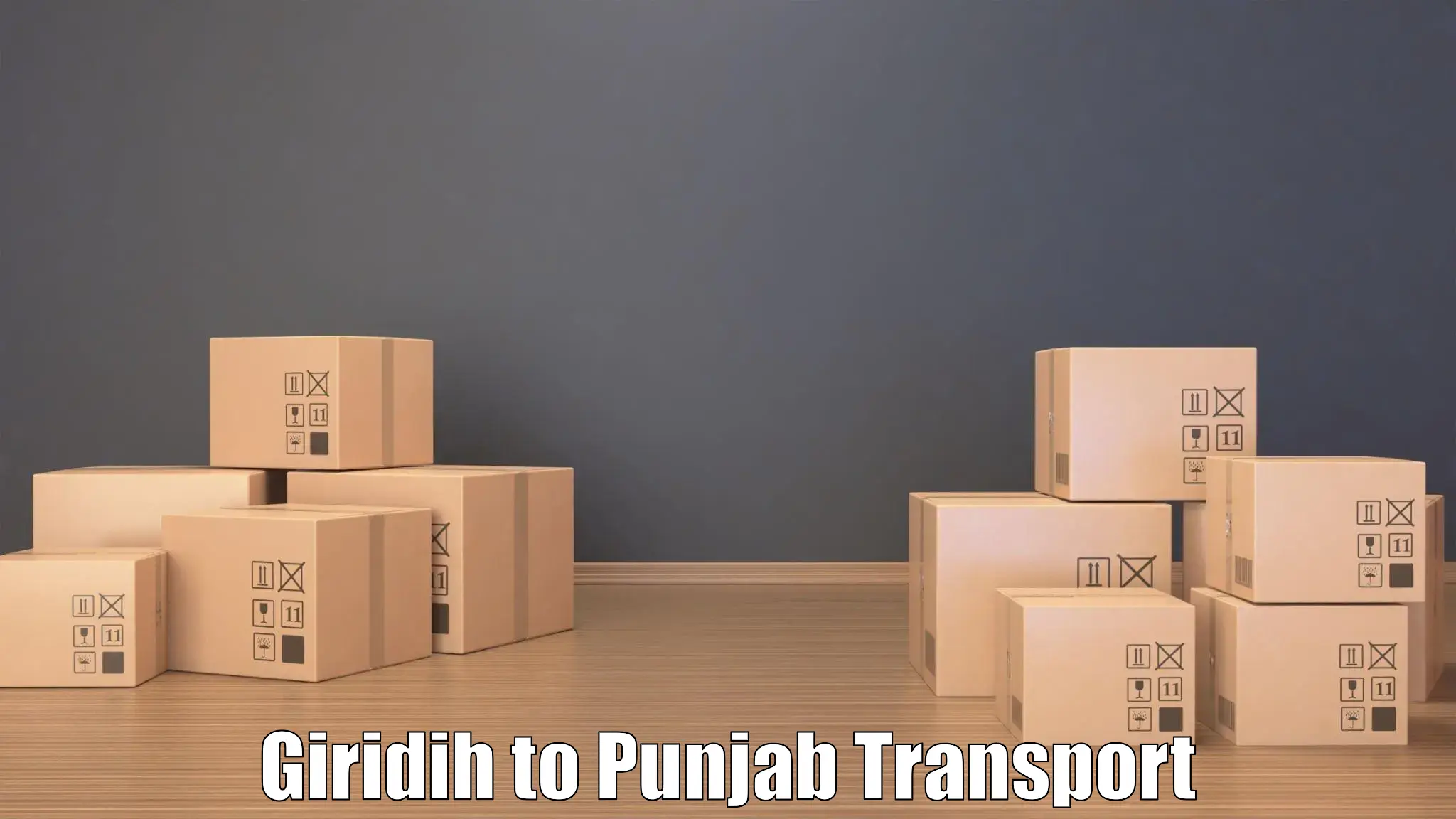 Online transport booking Giridih to Sangrur