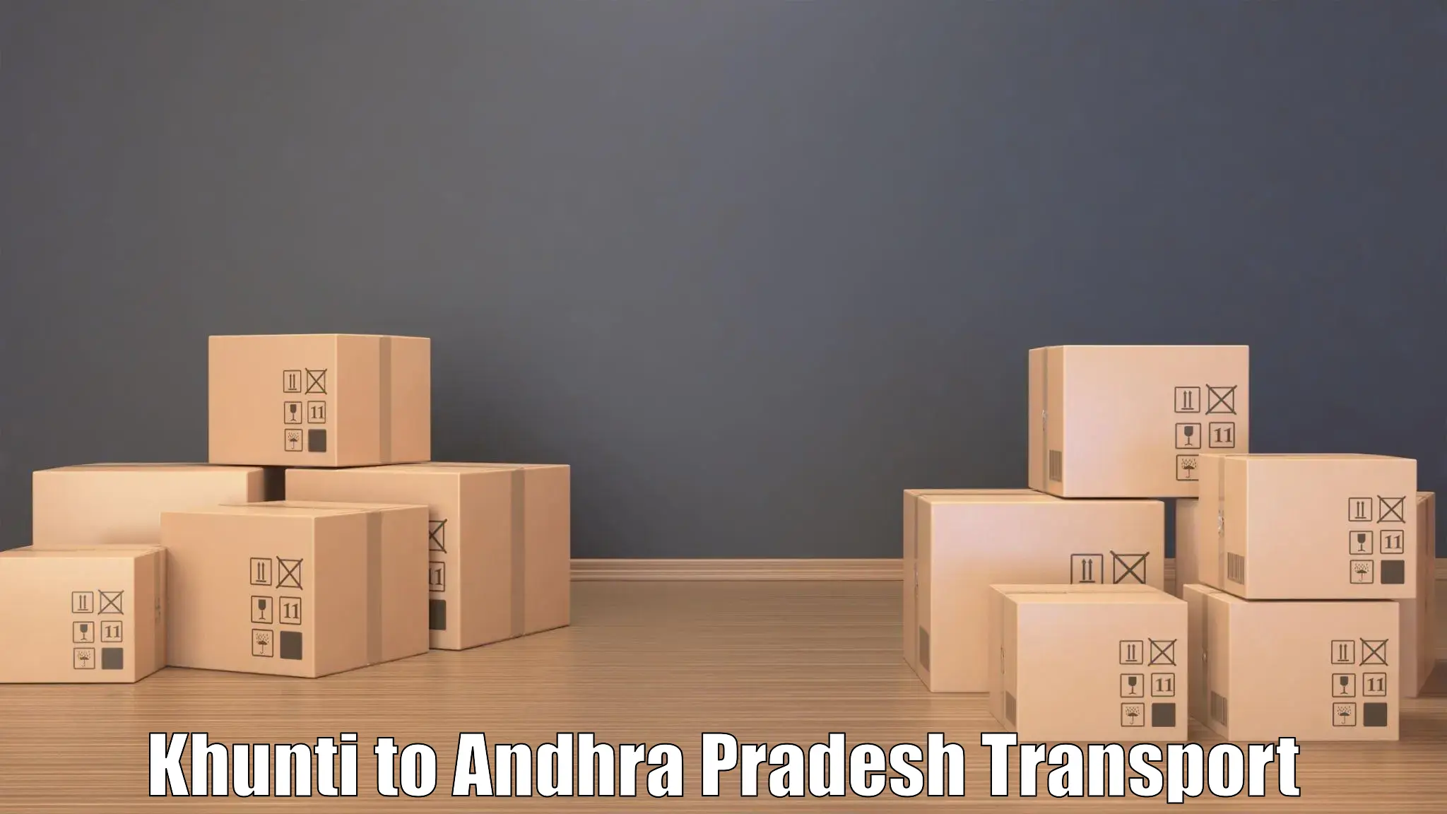 Part load transport service in India Khunti to Tiruvuru