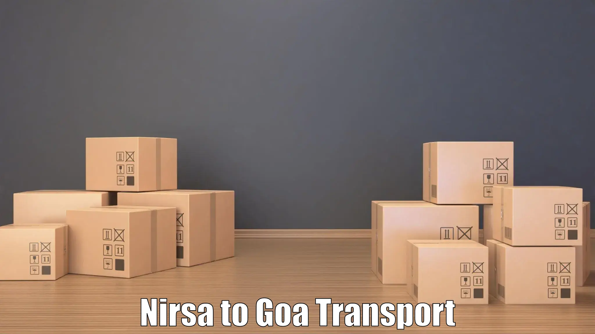 Online transport service Nirsa to Canacona