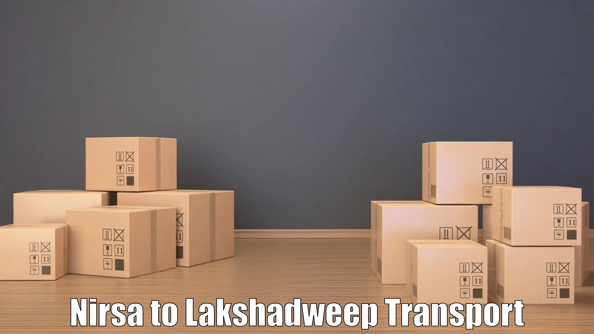 Interstate goods transport Nirsa to Lakshadweep