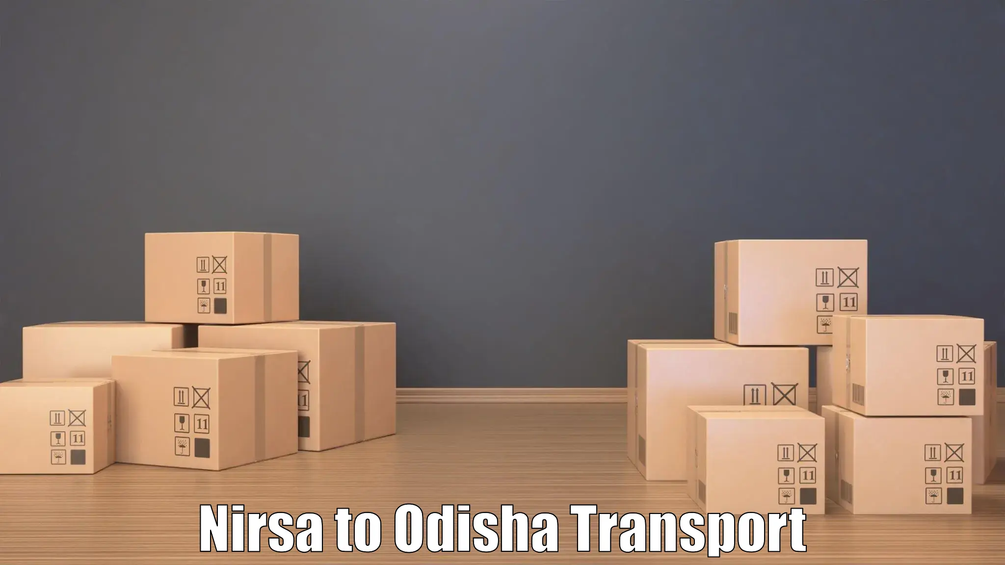Nearest transport service Nirsa to Khordha