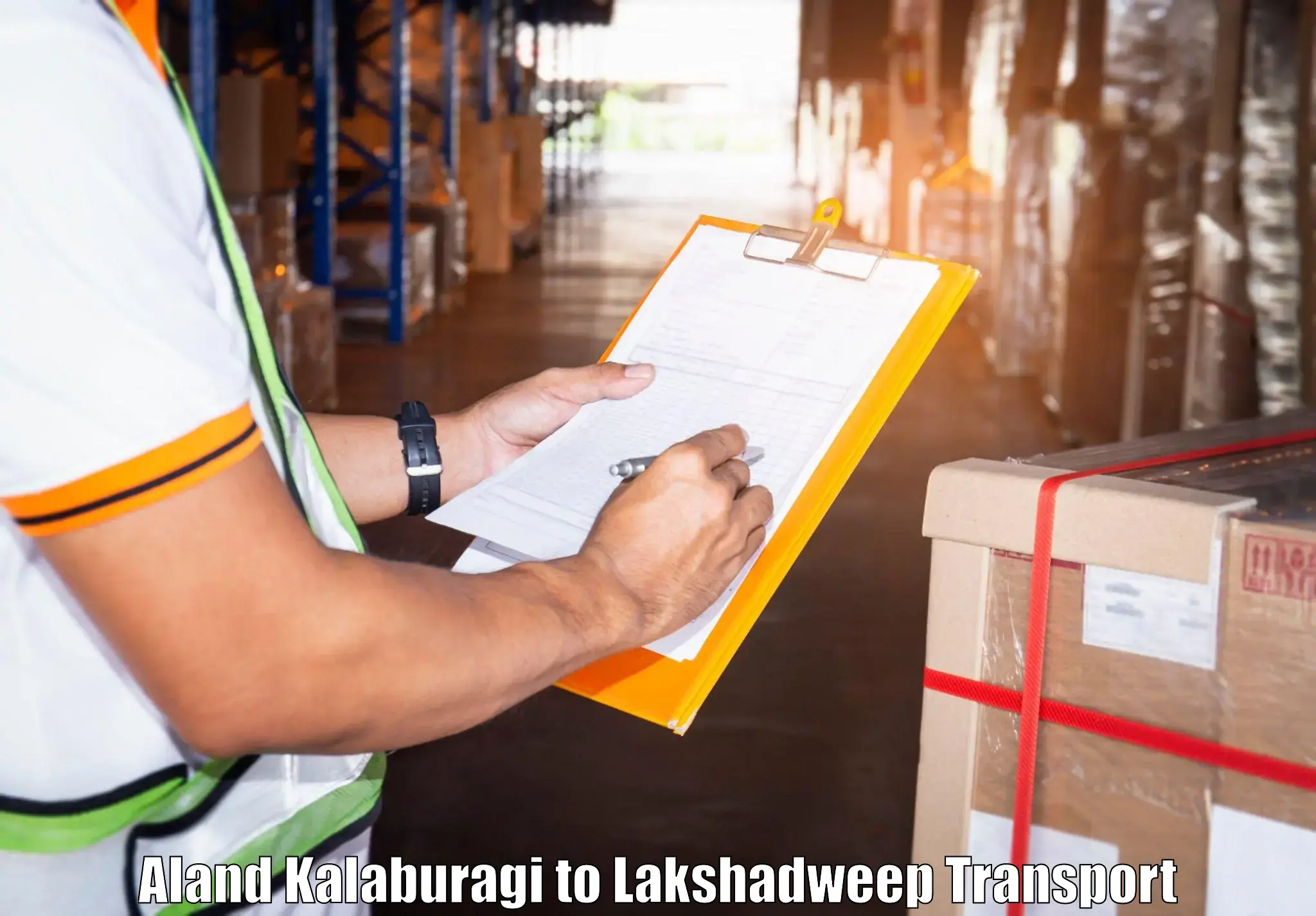 Two wheeler parcel service Aland Kalaburagi to Lakshadweep