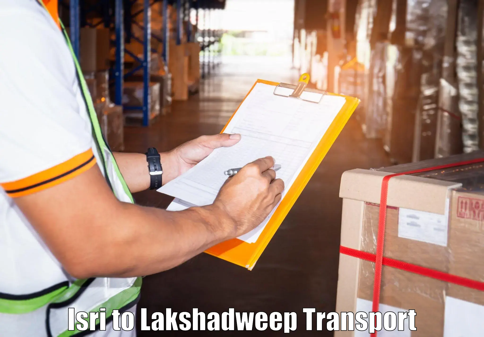Two wheeler transport services Isri to Lakshadweep