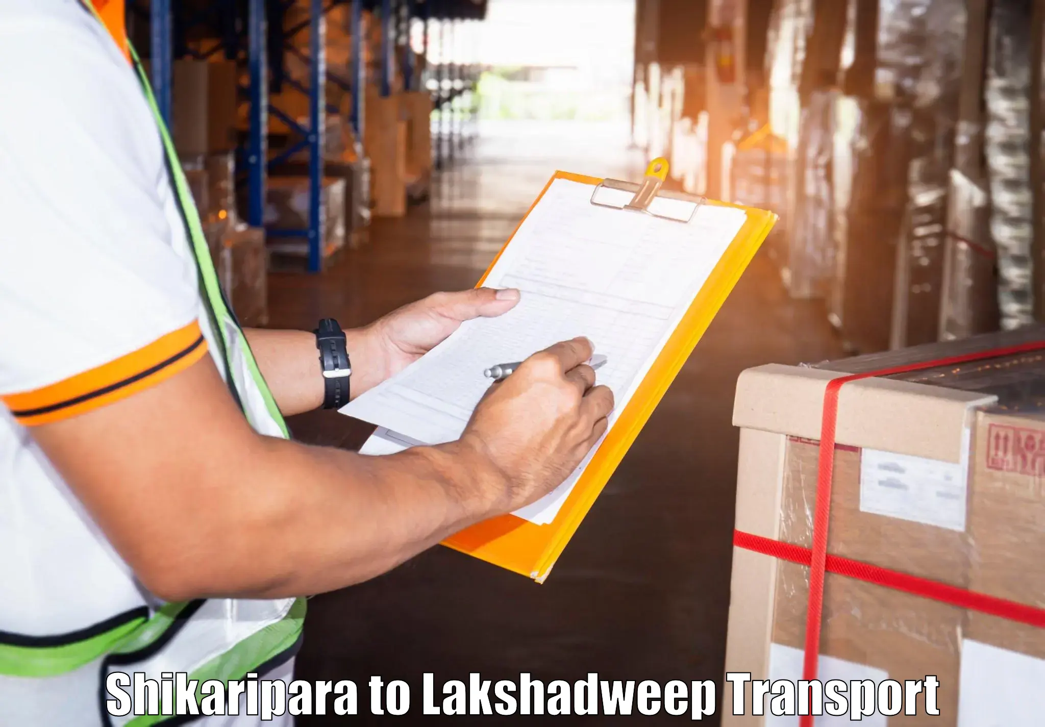 Two wheeler parcel service Shikaripara to Lakshadweep
