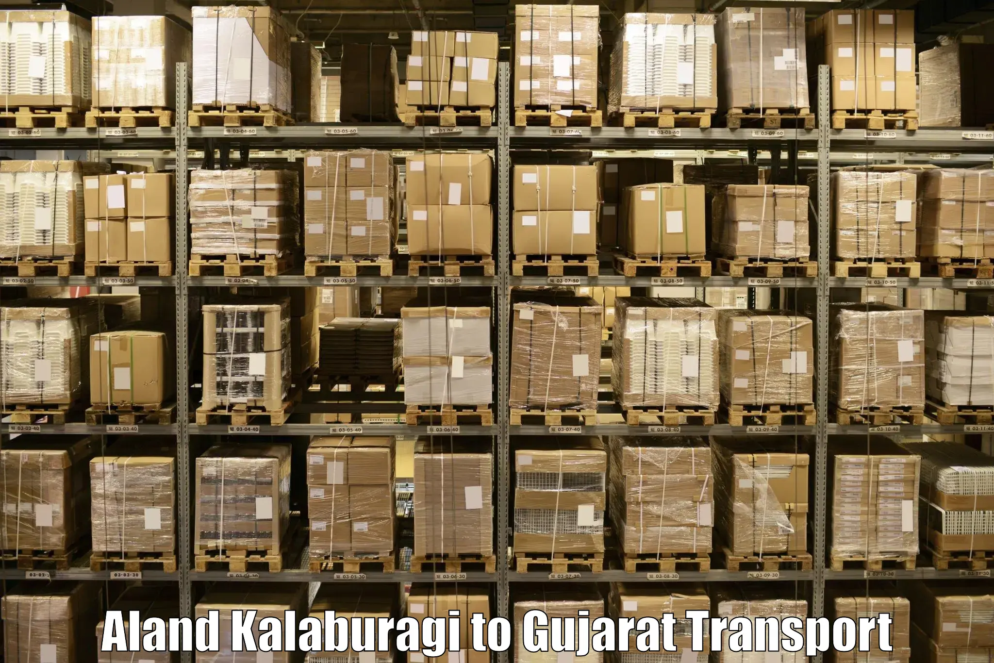 Bike shipping service Aland Kalaburagi to Gandhinagar