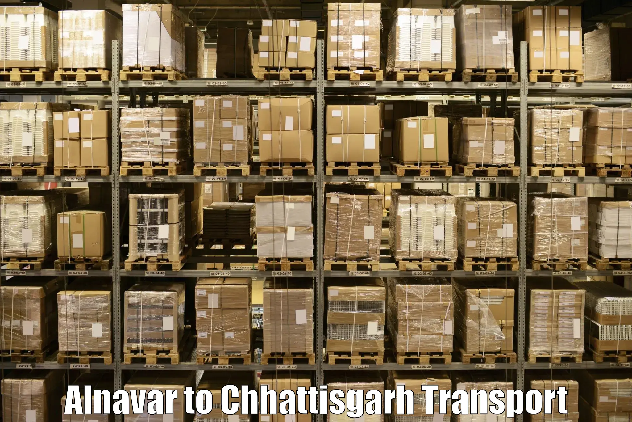 International cargo transportation services in Alnavar to Raipur