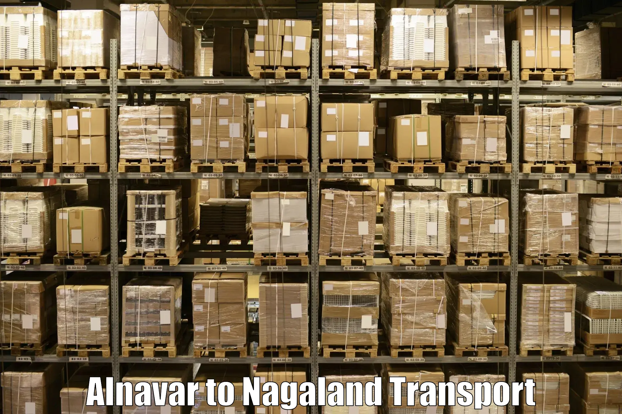 Vehicle courier services in Alnavar to Nagaland